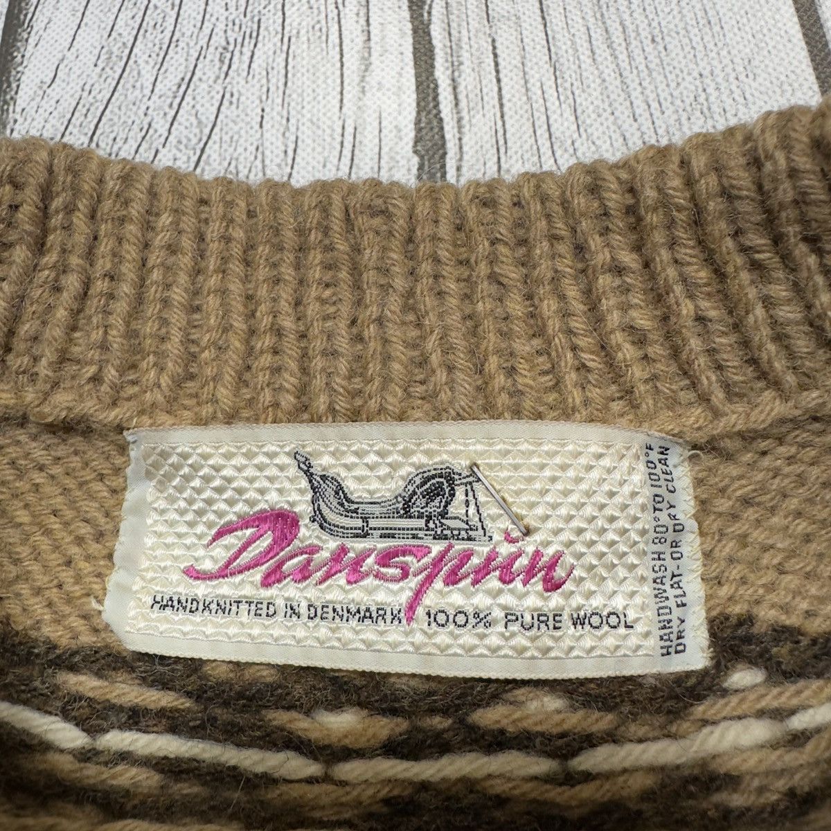 Vintage Vintage Danspin hand knit wool sweater Size US M / EU 48-50 / 2 - 4 Thumbnail
