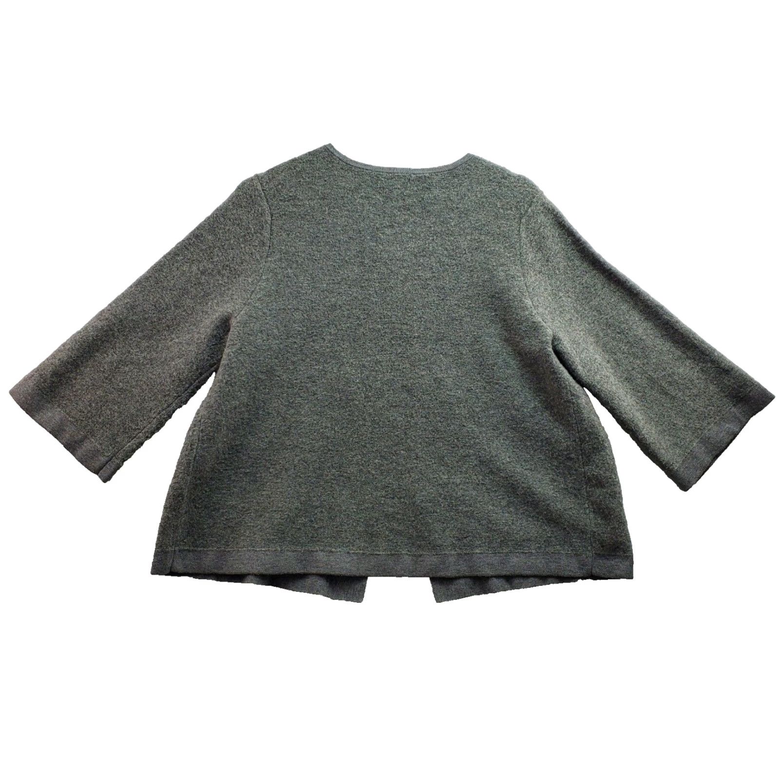 Vintage Chico's Cardigan Sweater Womens Medium Gray Acrylic Stretch Knit Hardware-Detail Size M / US 6-8 / IT 42-44 - 2 Thumbnail