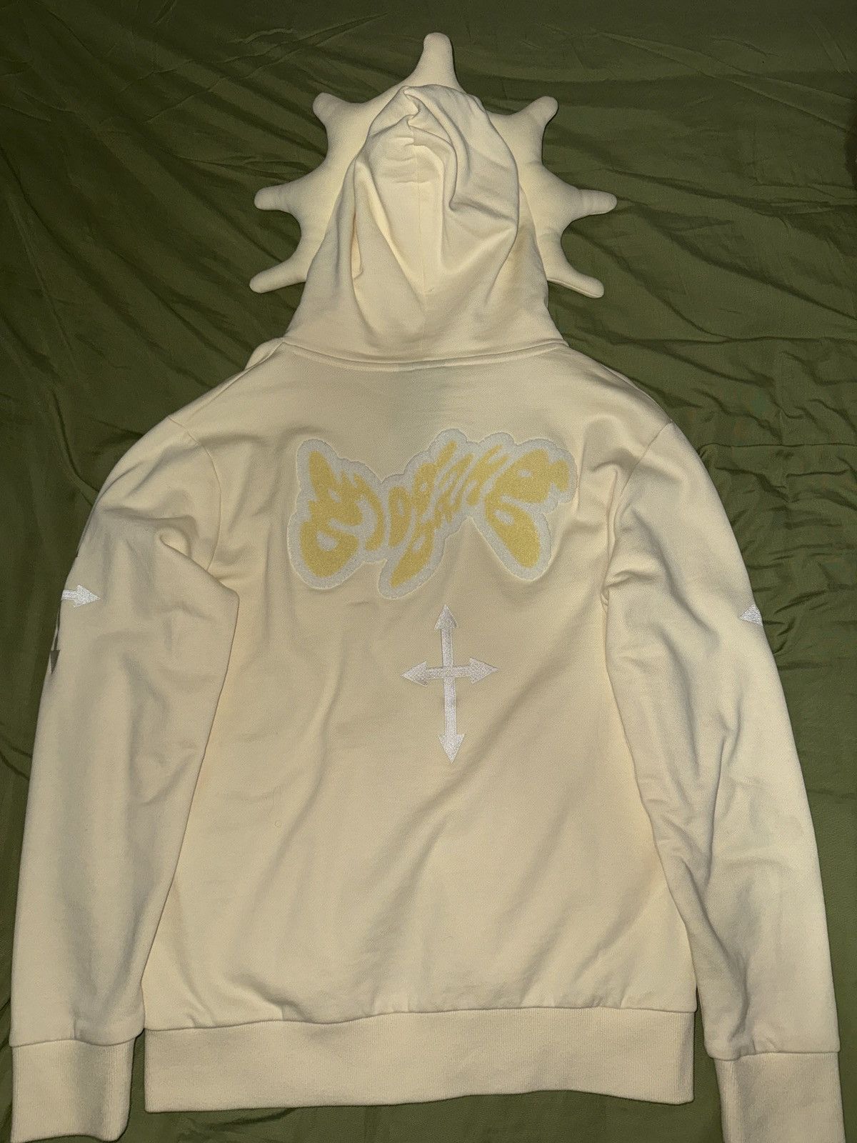 Glo Gang Glo Man Full Zip Hoodie (Pale Yellow) Size US XL / EU 56 / 4 - 5 Thumbnail