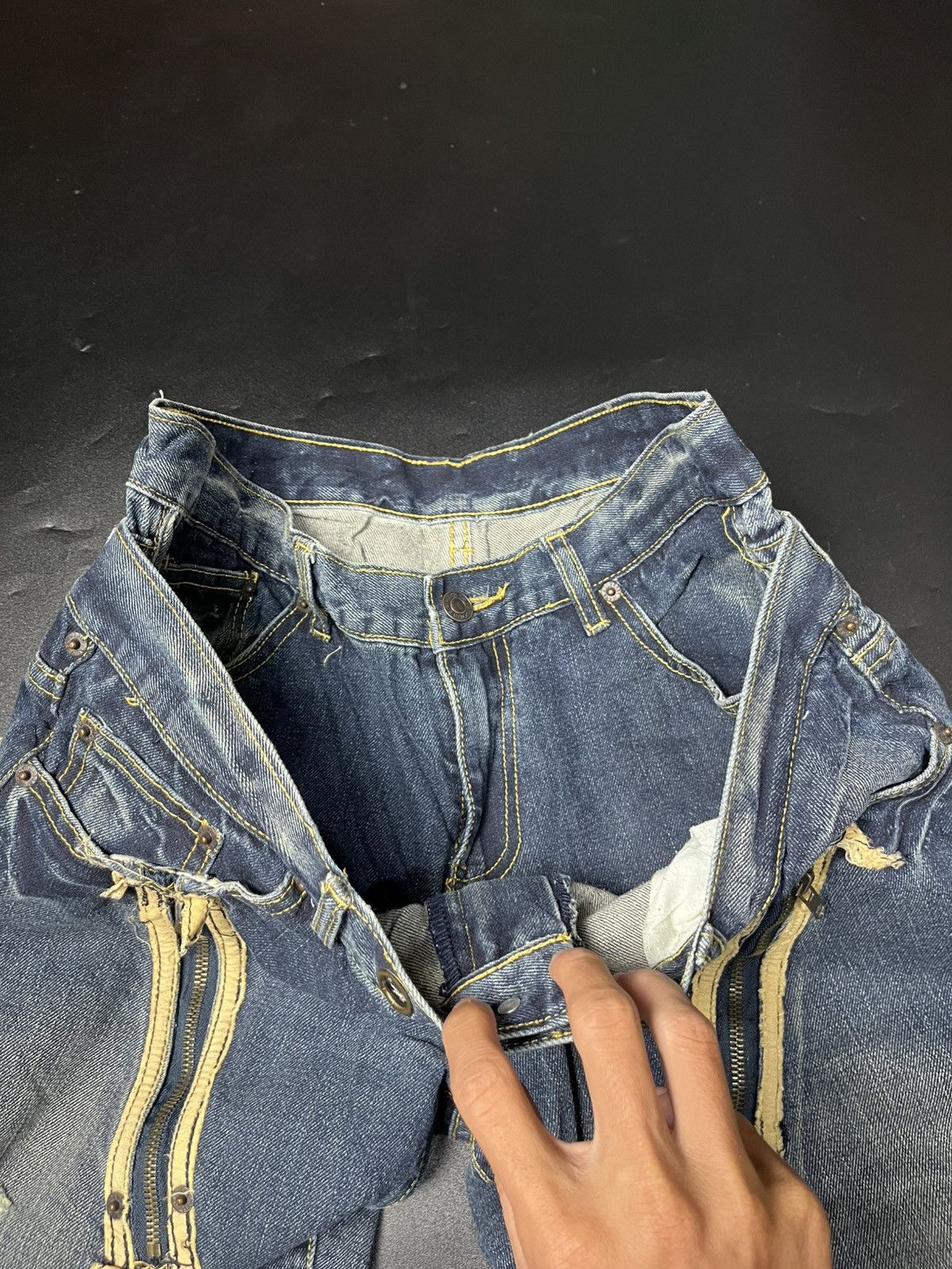 If Six Was Nine × Japanese Brand × Le Grande Bleu (L.G.B.) Japanese Solberry Double Wist Gimmick Zipper Size US 31 - 10 Thumbnail