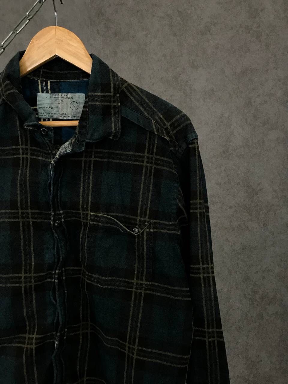 Allsaints Allsaints vintage luxury designer flannel shirt Size US L / EU 52-54 / 3 - 2 Thumbnail