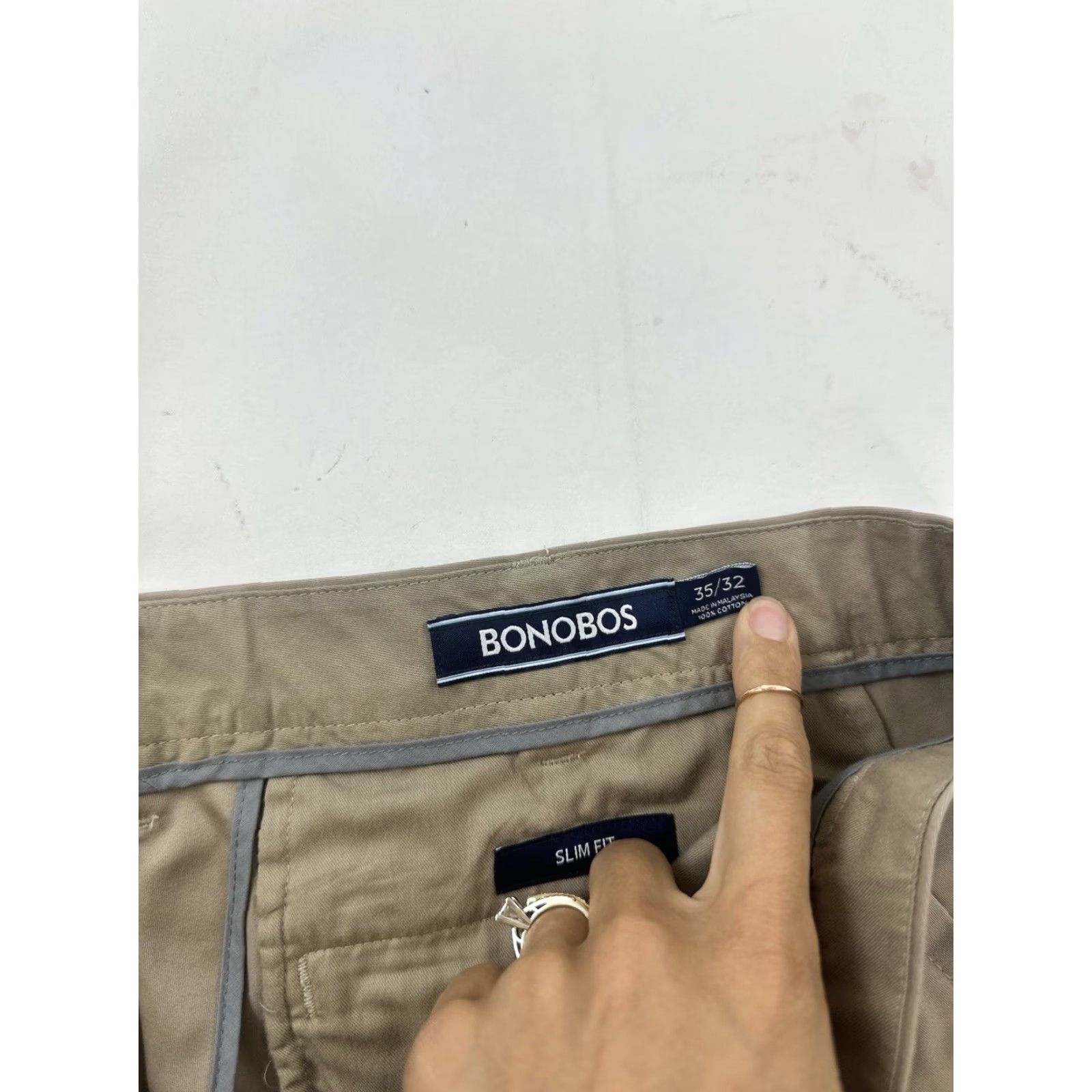 Bonobos Bonobos Pants Men 36x27 Khaki Tan Chino Classic Slimming Pockets Altered Hem 35x32 Beige City Preppy Golf 90s Mens Size US 36 / EU 52 - 5 Thumbnail