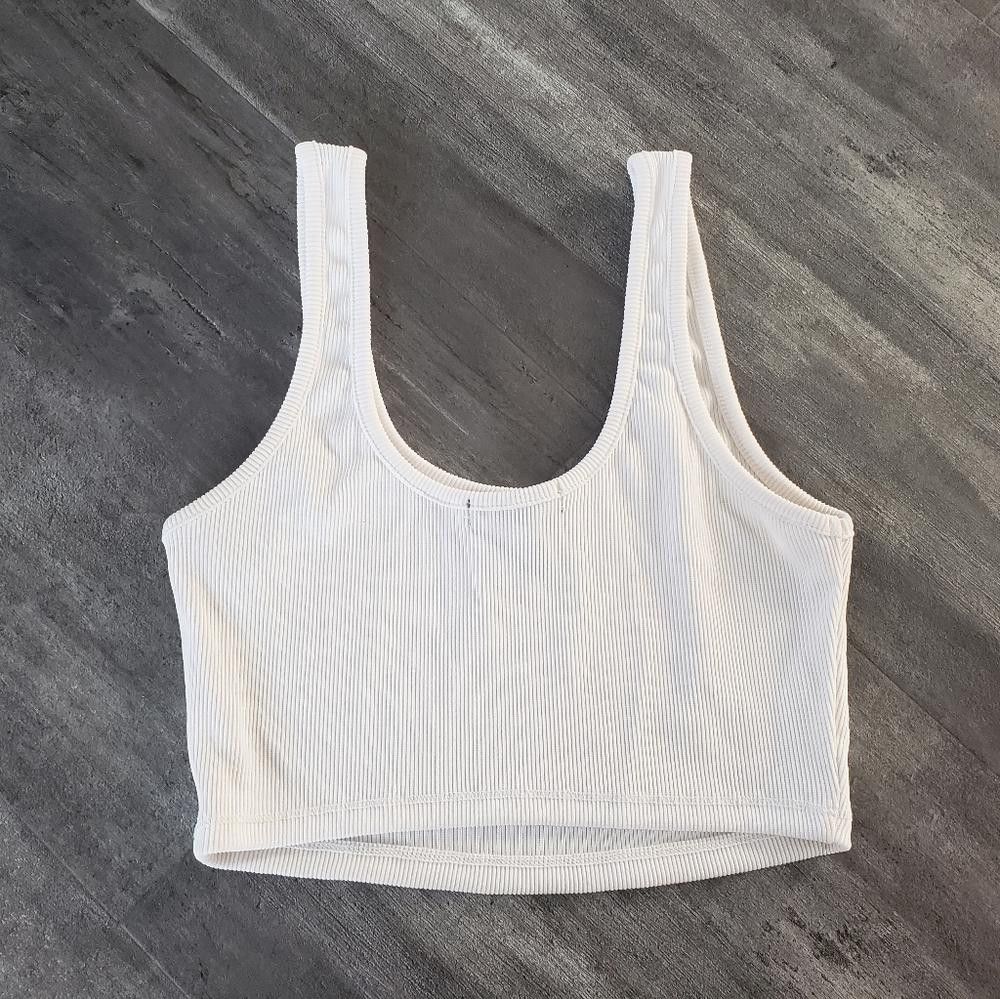 Forever 21 White Influencer F21 Cropped Tank Size S / US 4 / IT 40 - 2 Thumbnail