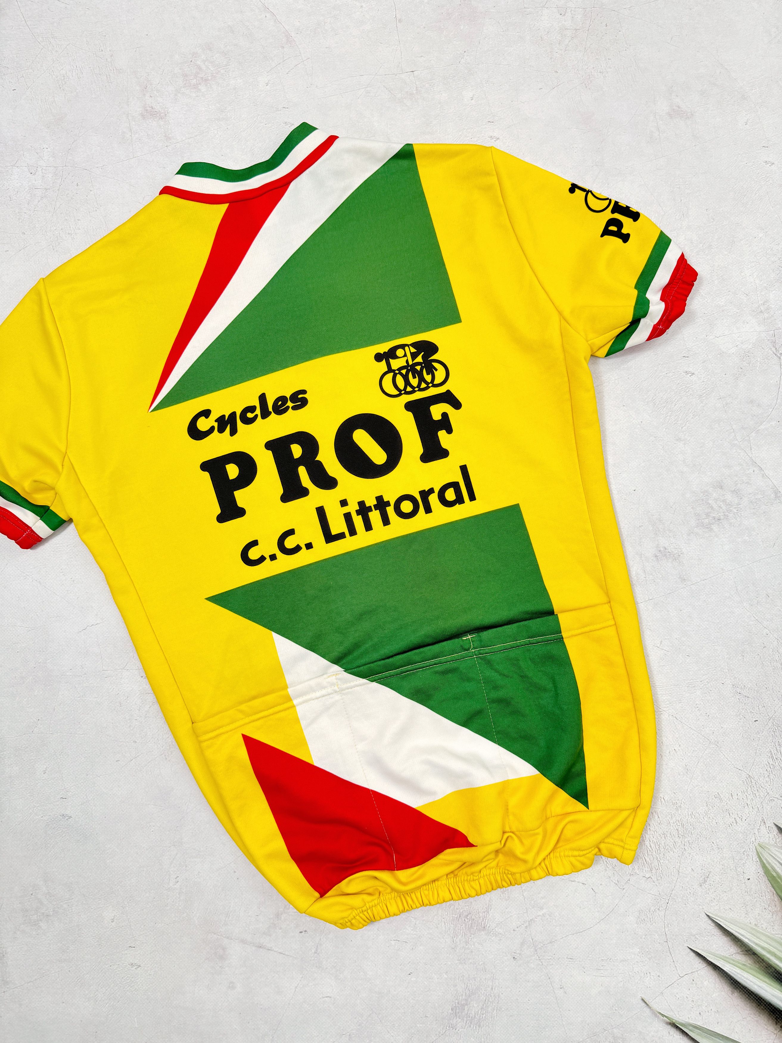 Vintage Vintage Cycling Jersey Prof c.c. Littoral Cycles Size US M / EU 48-50 / 2 - 13 Thumbnail