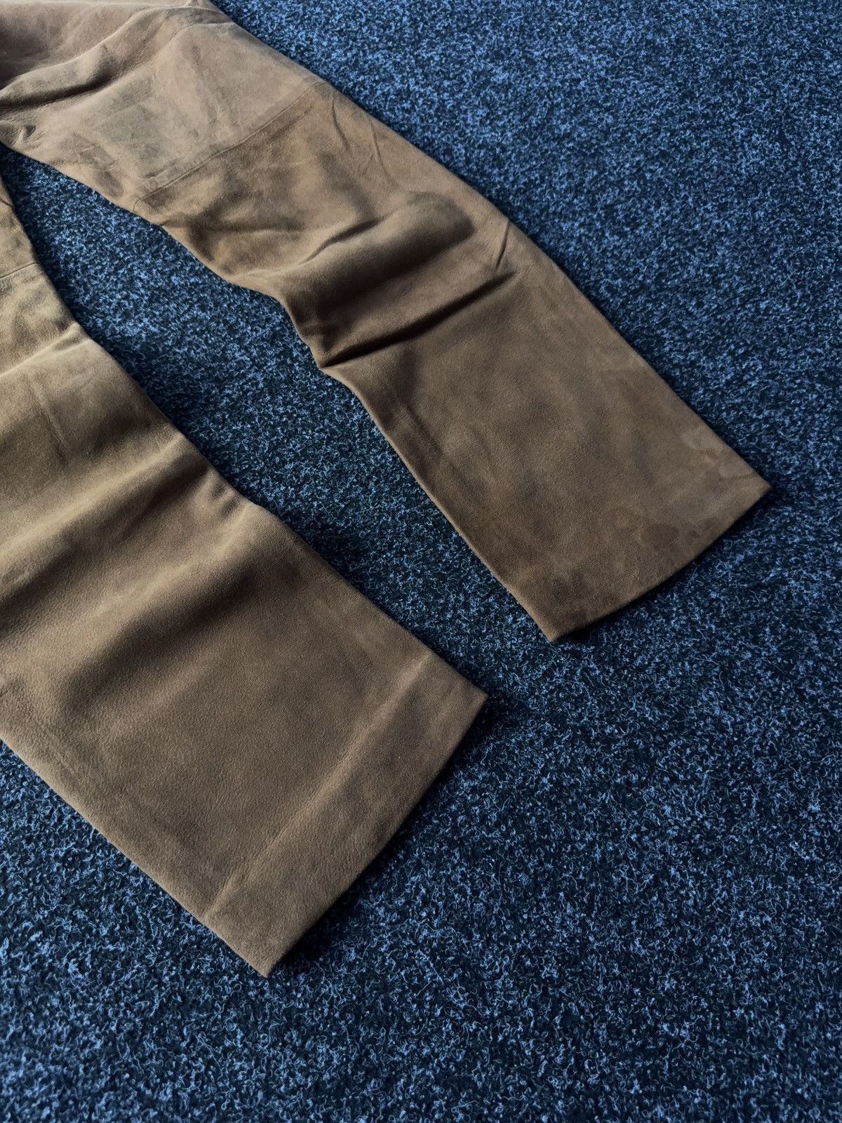 Leather Vintage Faux Suede Brown Pants 90s Western Style Italy Size 30" / US 8 / IT 44 - 13 Thumbnail