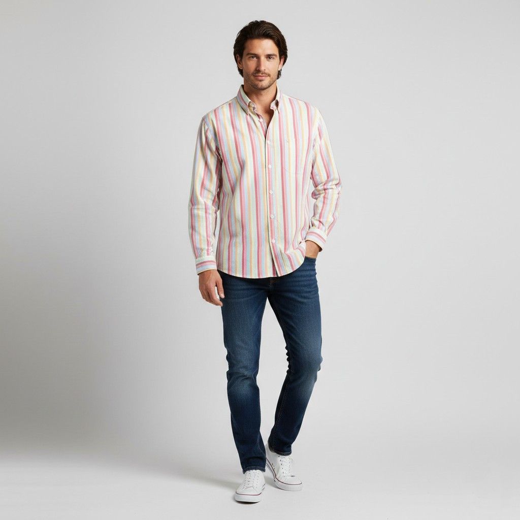 Gant Gant Men L Casual Shirt Pastel Striped Liberty Bell 3710 Size US L / EU 52-54 / 3 - 1 Thumbnail