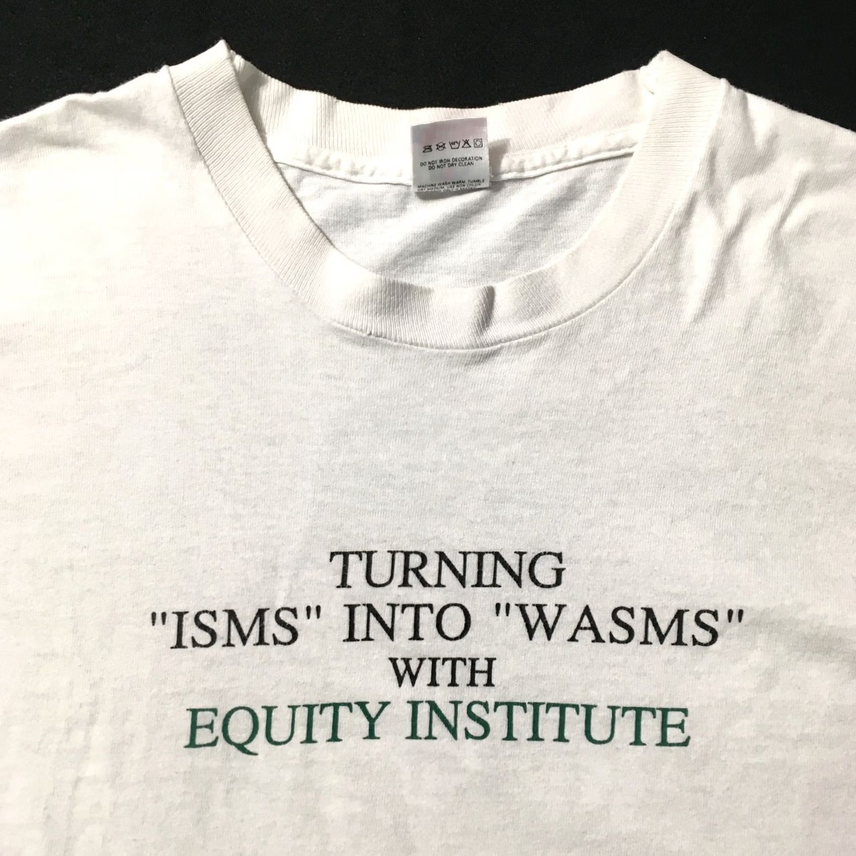 Vintage Vintage ISM WASISM EQUITY INSTITUTE Shirt XL White Single Stitch USA Made T Size US XL / EU 56 / 4 - 3 Thumbnail