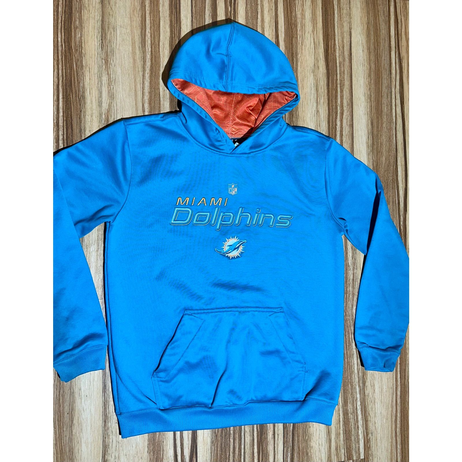 NFL Miami Dolphins Light Blue/ Orange Youth L Hoodie Size US L / EU 52-54 / 3 - 2 Thumbnail
