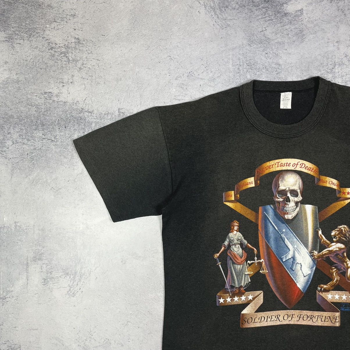 Vintage Vintage Soldier Of Fortune “never taste of death” tee 1990’s Size US XL / EU 56 / 4 - 5 Thumbnail