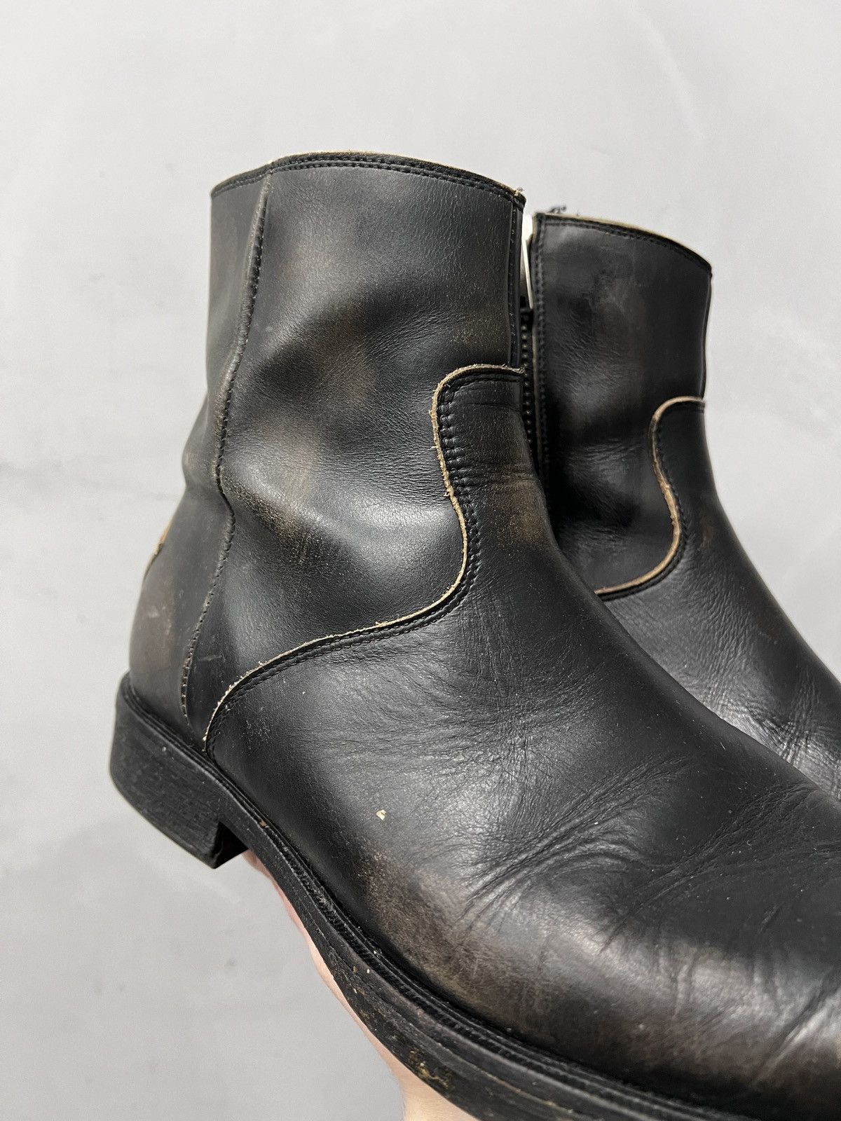 Allsaints All saints distressed 90s boots vintage moto archive style Size US 10 / EU 43 - 4 Thumbnail