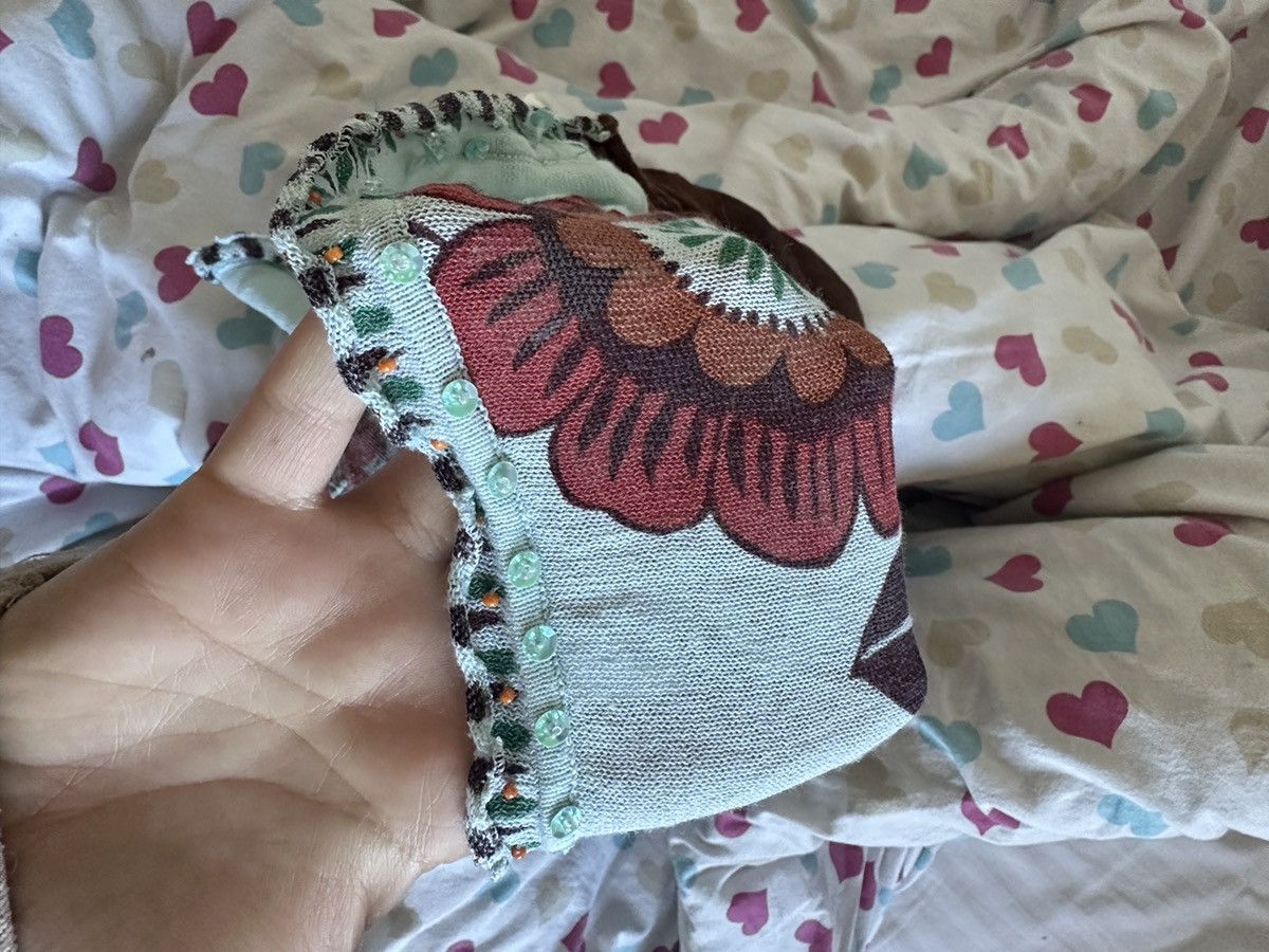 Vintage Vintage 100% cotton baby blue boho off the shoulder top Size S / US 4 / IT 40 - 6 Thumbnail
