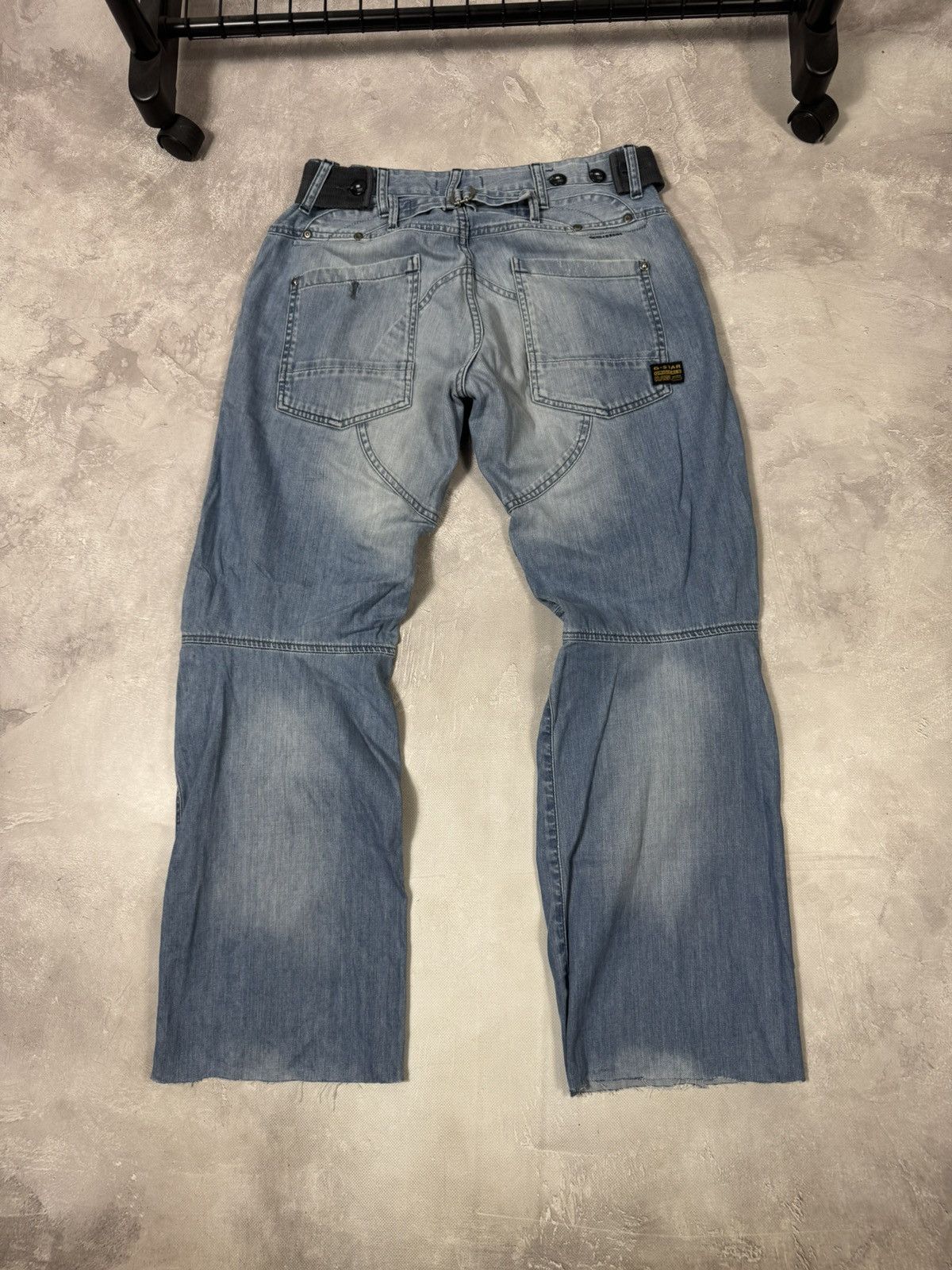 G-Star Vintage G-Star Raw Distressed Buckleback Elwood Pants Size US 32 / EU 48 - 2 Thumbnail