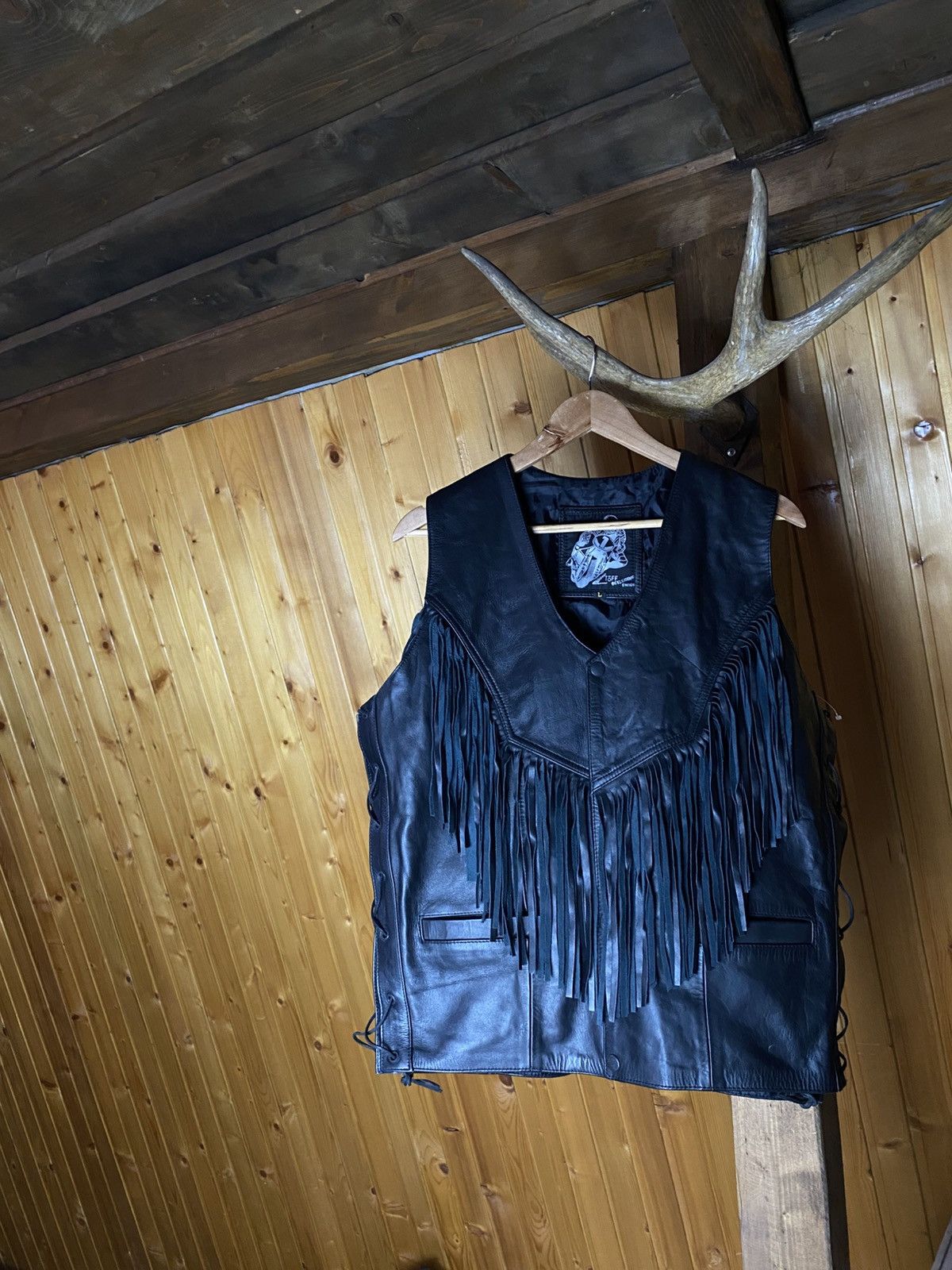 Cowboy Equipment Vintage 90s Biker Heavy Leather vest Cowboy Marlboro Size US L / EU 52-54 / 3 - 4 Thumbnail