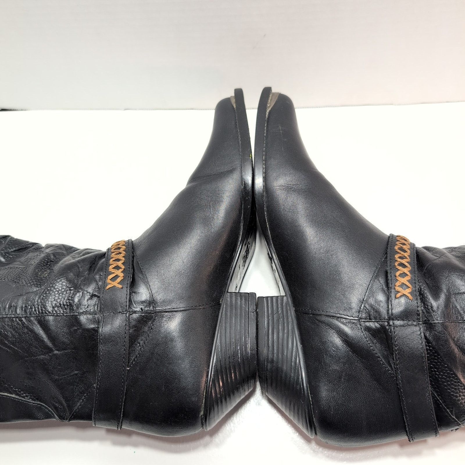 Other 80's Glam Rock and Roll Western Cowgirl Boots Leather Sz 7.5 Size US 7.5 / IT 37.5 - 5 Thumbnail