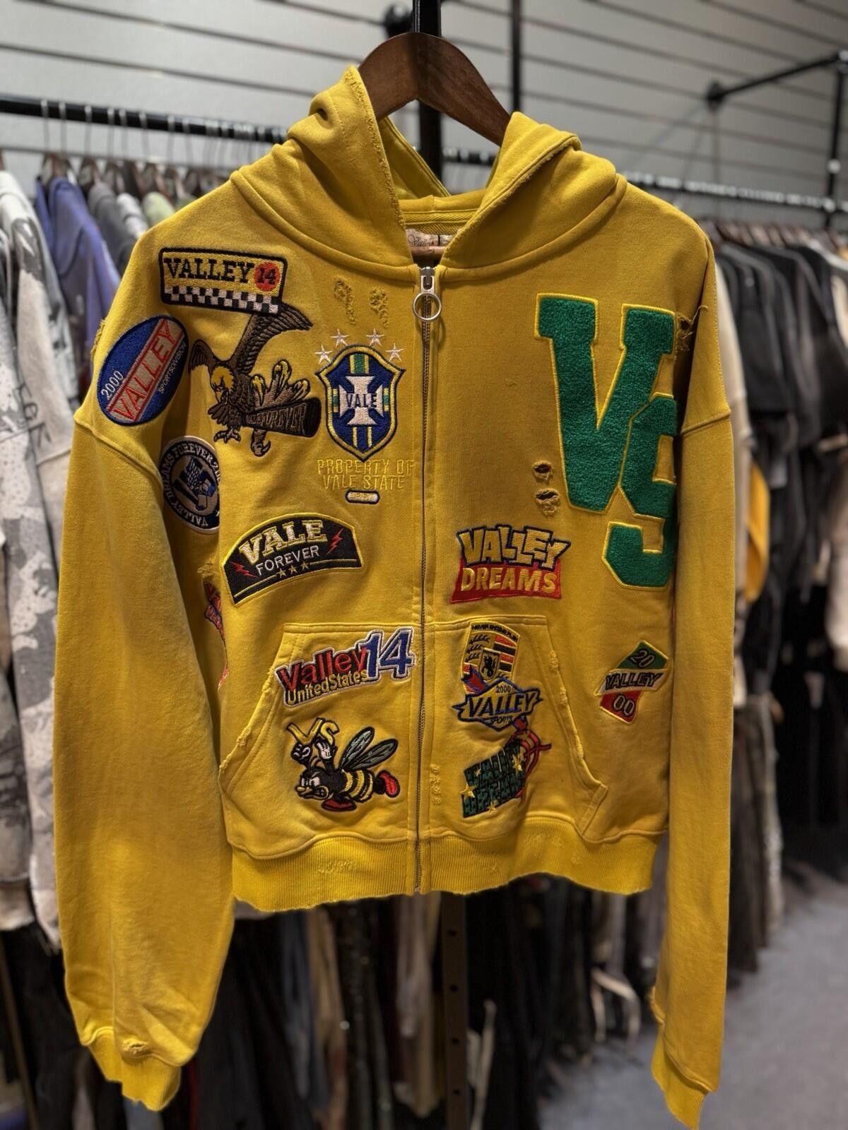 Vale XL - Vale Zip Up Yellow Hoodie Authentic Valley Vale Forever Size US XL / EU 56 / 4 - 1 Thumbnail