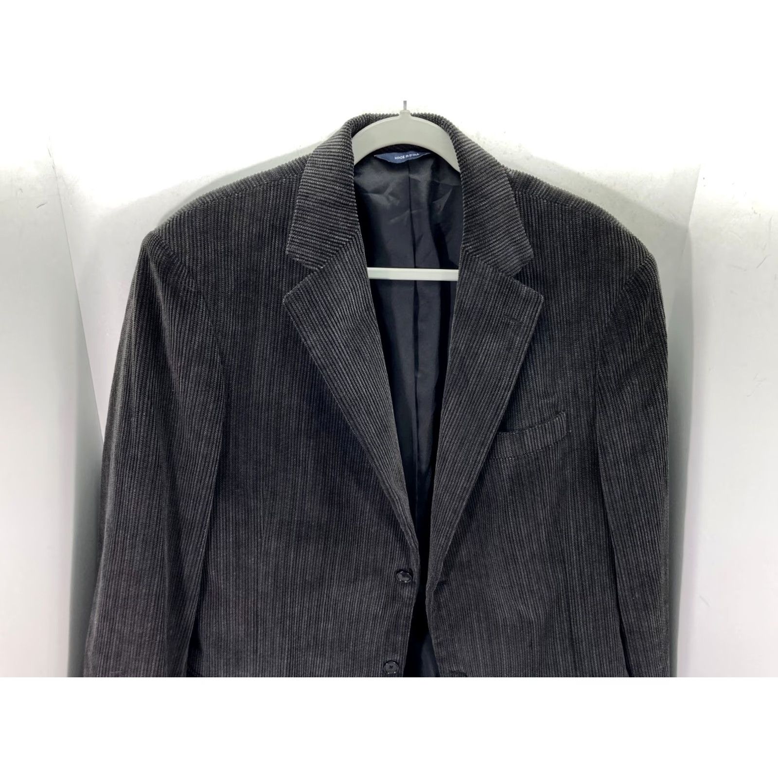 Dockers DOCKERS Sport Coat Blazer Mens 44R Black Corduroy 2 Button Notched Lapel Cotton Size 44R - 4 Thumbnail
