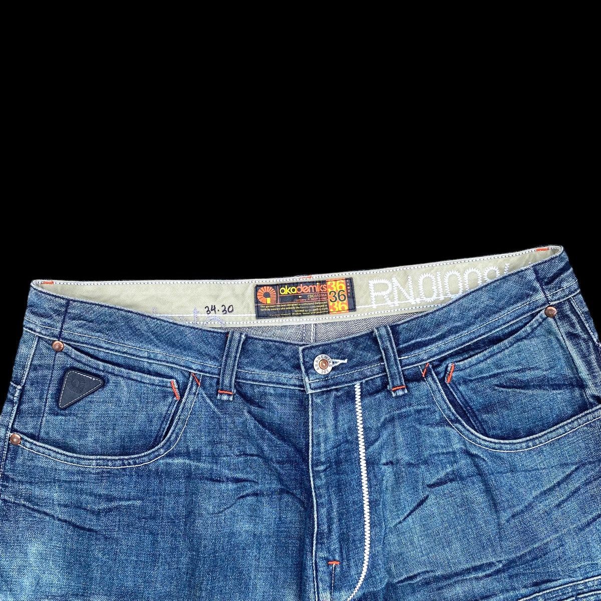 JNCO × Vintage Super Baggy Akademiks Long Denim Acid Wash Carpenter Jeans Size US 36 / EU 52 - 7 Thumbnail