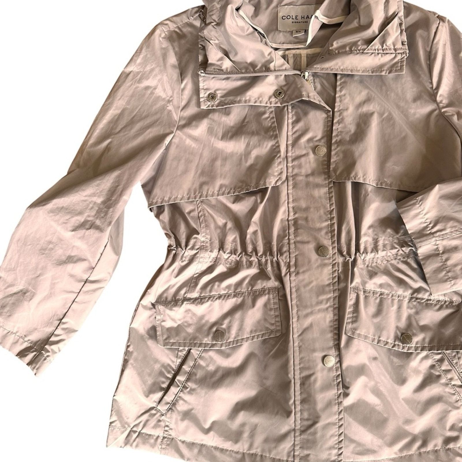 Cole Haan Cole Haan Packable Rain Jacket – Silver/Gray – Size M – EUC Size M / US 6-8 / IT 42-44 - 7 Thumbnail