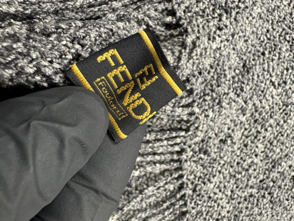 Fendi Fendi Archive 90s Made in Italy Grey Knit Wool Throw Scarf Size ONE SIZE - 9 Thumbnail