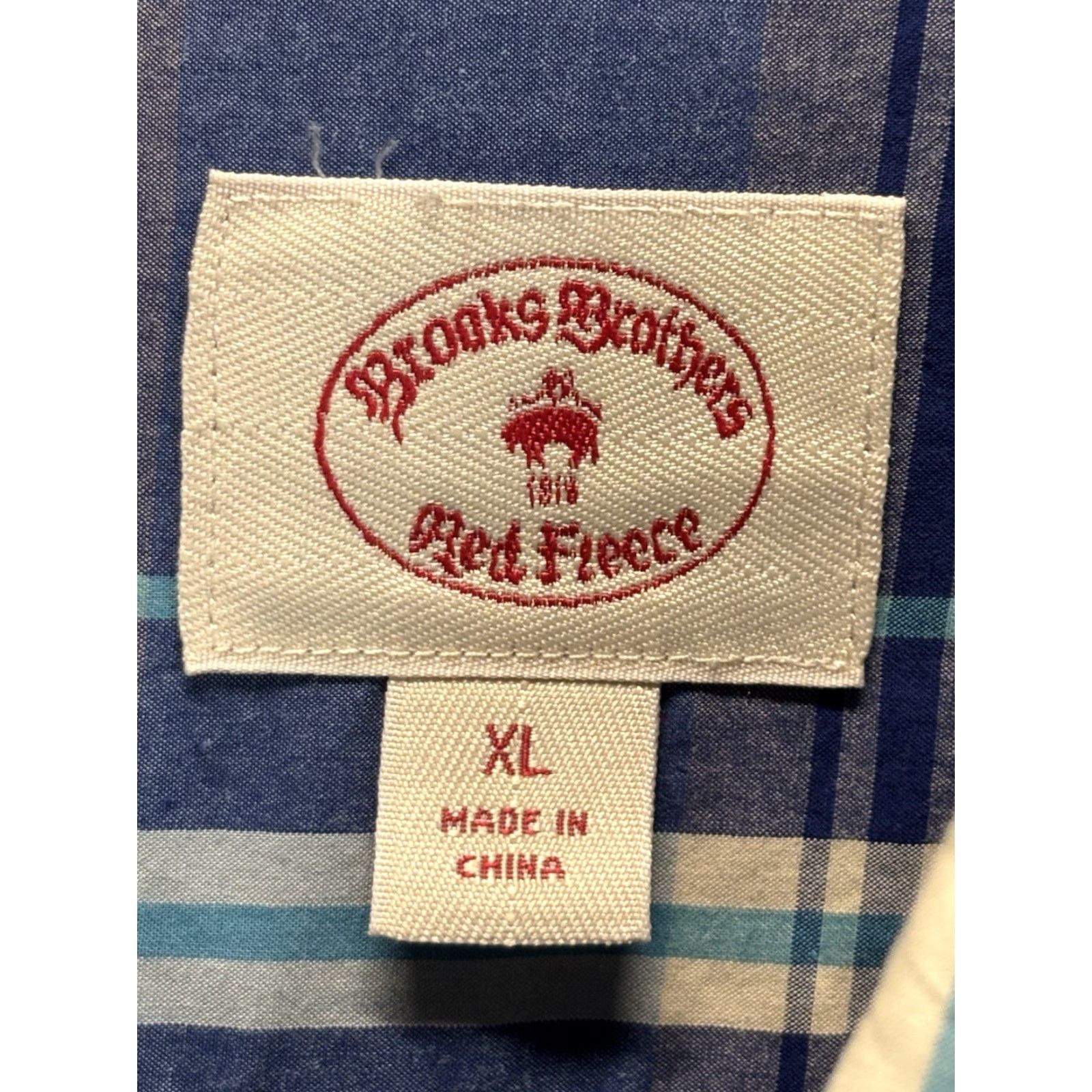 Brooks Brothers VINTAGE Brooks Brothers Red Fleece Shirt XL Regular Mens Blue Plaid Button-Down Logo Casual Business Travel Size US XL / EU 56 / 4 - 4 Thumbnail