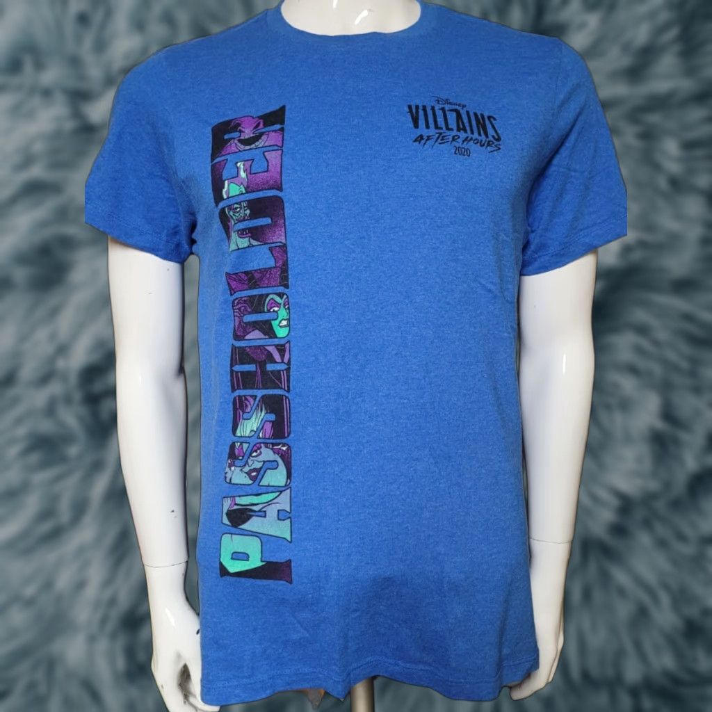 Disney Disney Villains After Hours 2020 Passholder T Shirt Medium Blue Cotton Blend Crew Neck Short Sleeve Men M Size US M / EU 48-50 / 2 - 1 Thumbnail