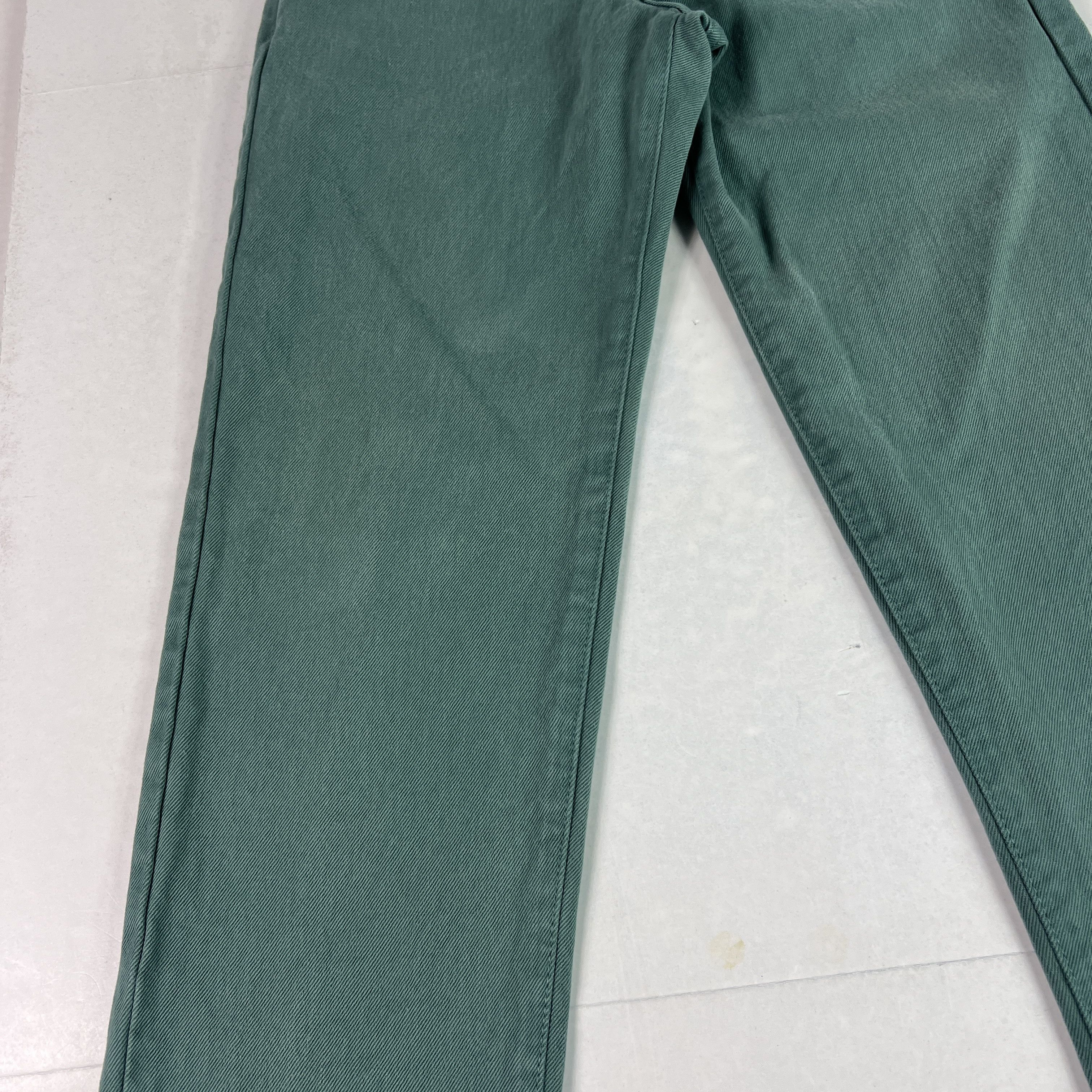 Calvin Klein VTG Calvin Klein Jean's Straight Green Faded Denim USA Made Size 26" / US 2 / IT 38 - 4 Thumbnail