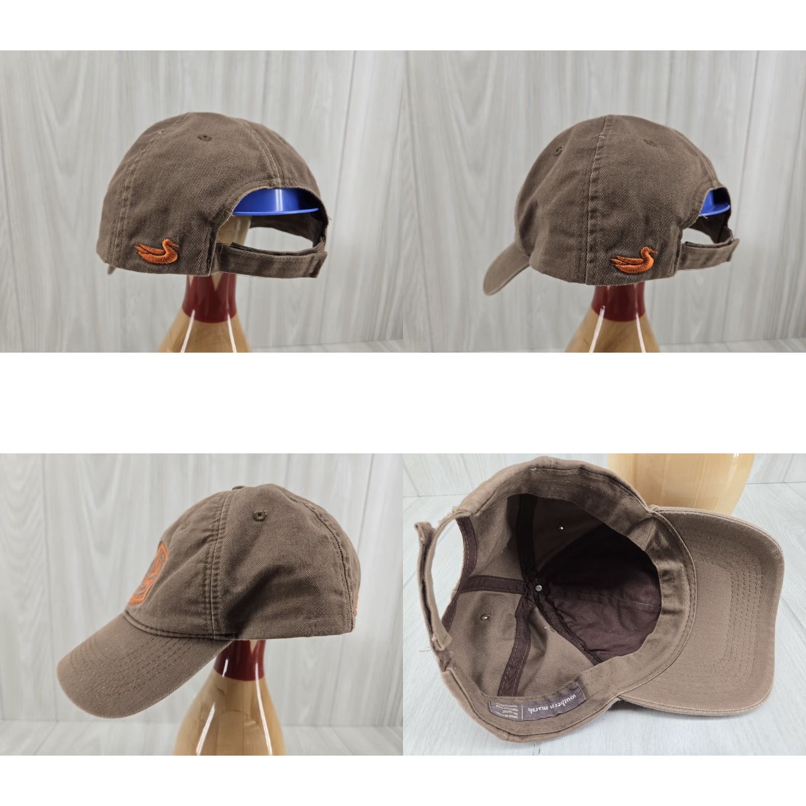 Vintage Southern Marsh Hat Baseball Cap Adjustable Mens Brown Cotton Twill Dad Hat Size ONE SIZE - 8 Thumbnail