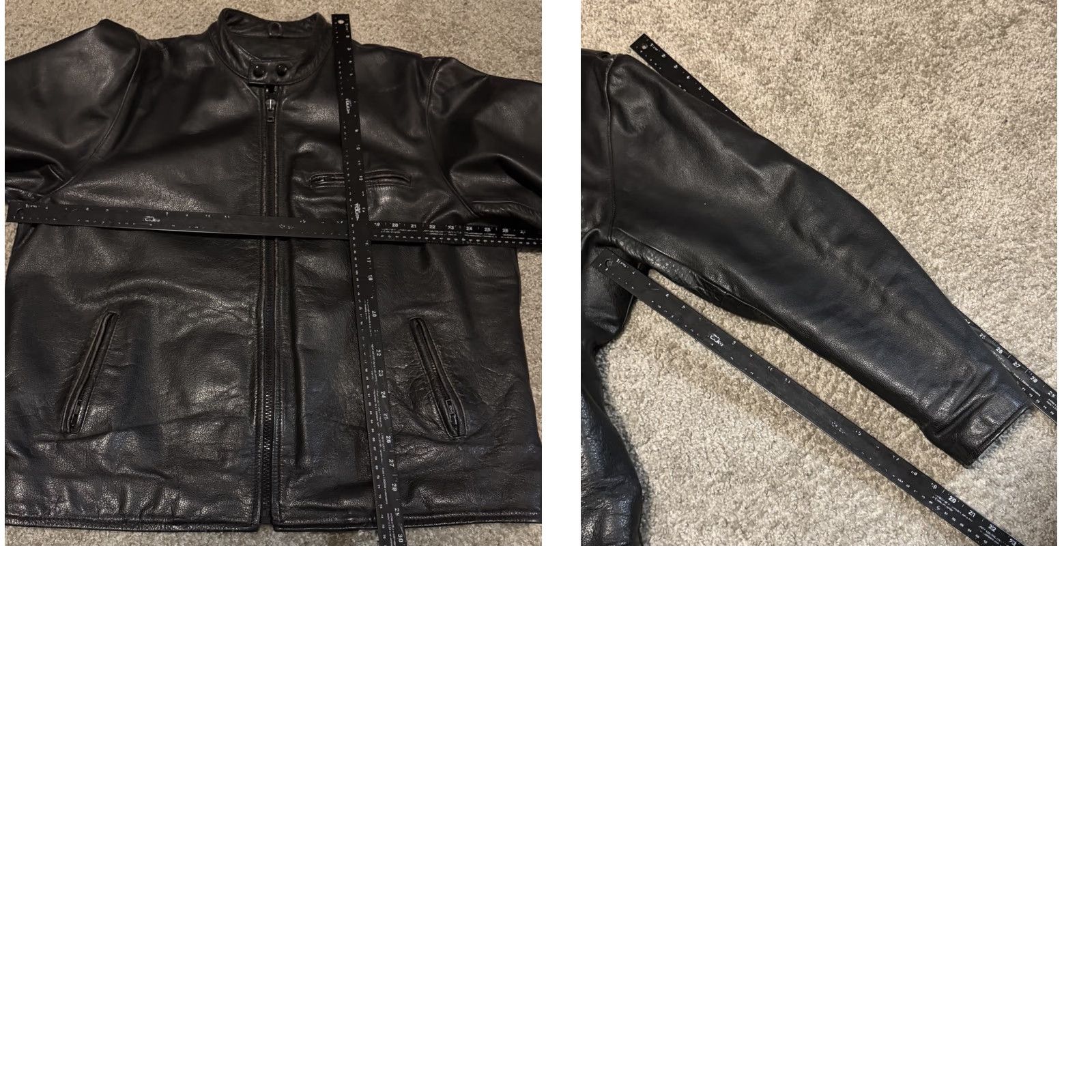 Omega VINTAGE Mega Force Leather Motorcycle Moto Jacket Regular Size 50 Black Men Biker Riding Size US M / EU 48-50 / 2 - 8 Thumbnail