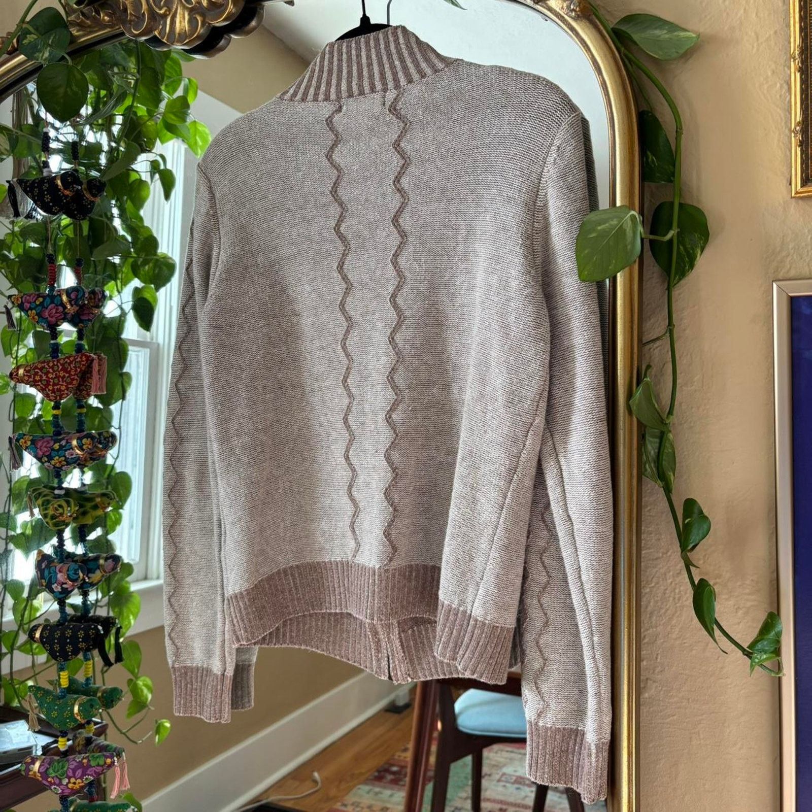 Vintage Vintage Christopher & Banks Beige Zip Sweater Small Natural Size S / US 4 / IT 40 - 7 Thumbnail