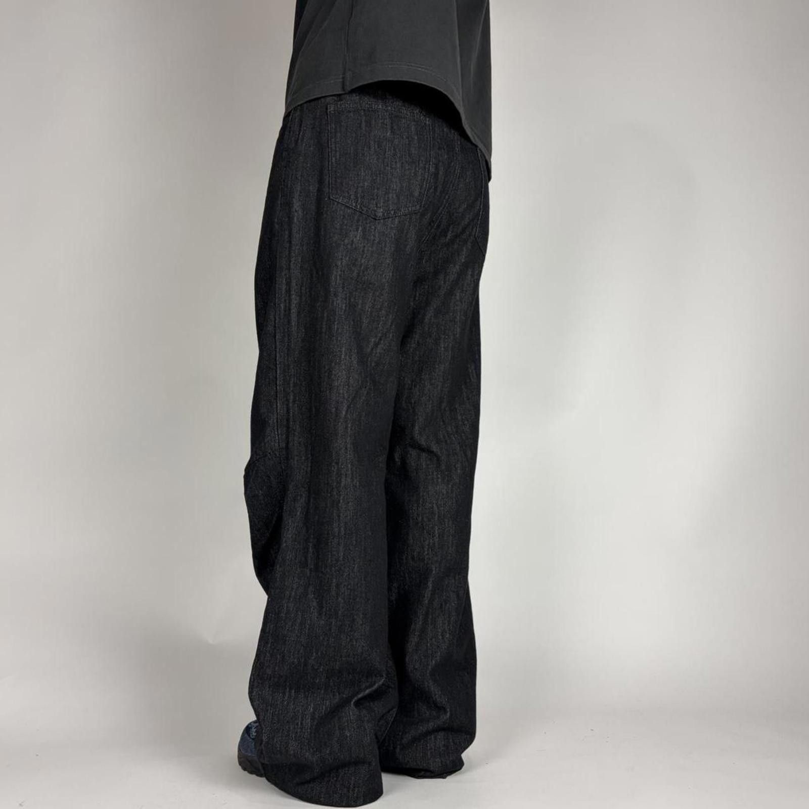 Other Dark Wash Belted Wide Leg Trousers Size US 32 / EU 48 - 3 Thumbnail