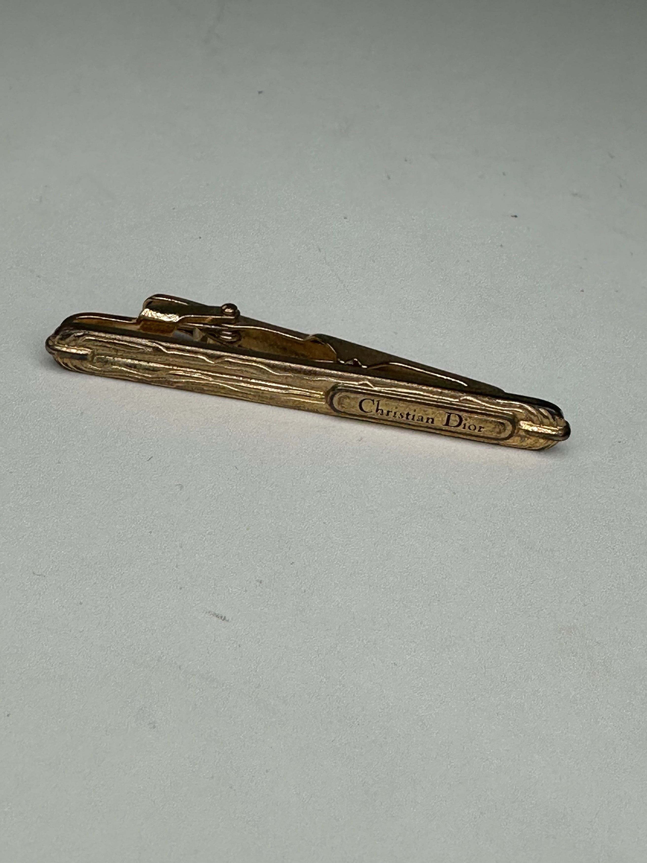 Dior Vintage Tie/Money Clamp Golden Size ONE SIZE - 1 Thumbnail