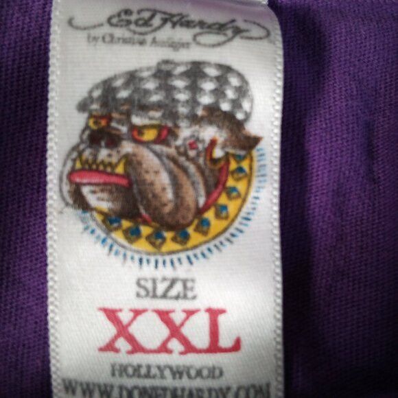 Ed Hardy × Vintage Vintage Y2K Ed Hardy Christian Audigier Victory T-Shirt Size US XXL / EU 58 / 5 - 3 Thumbnail