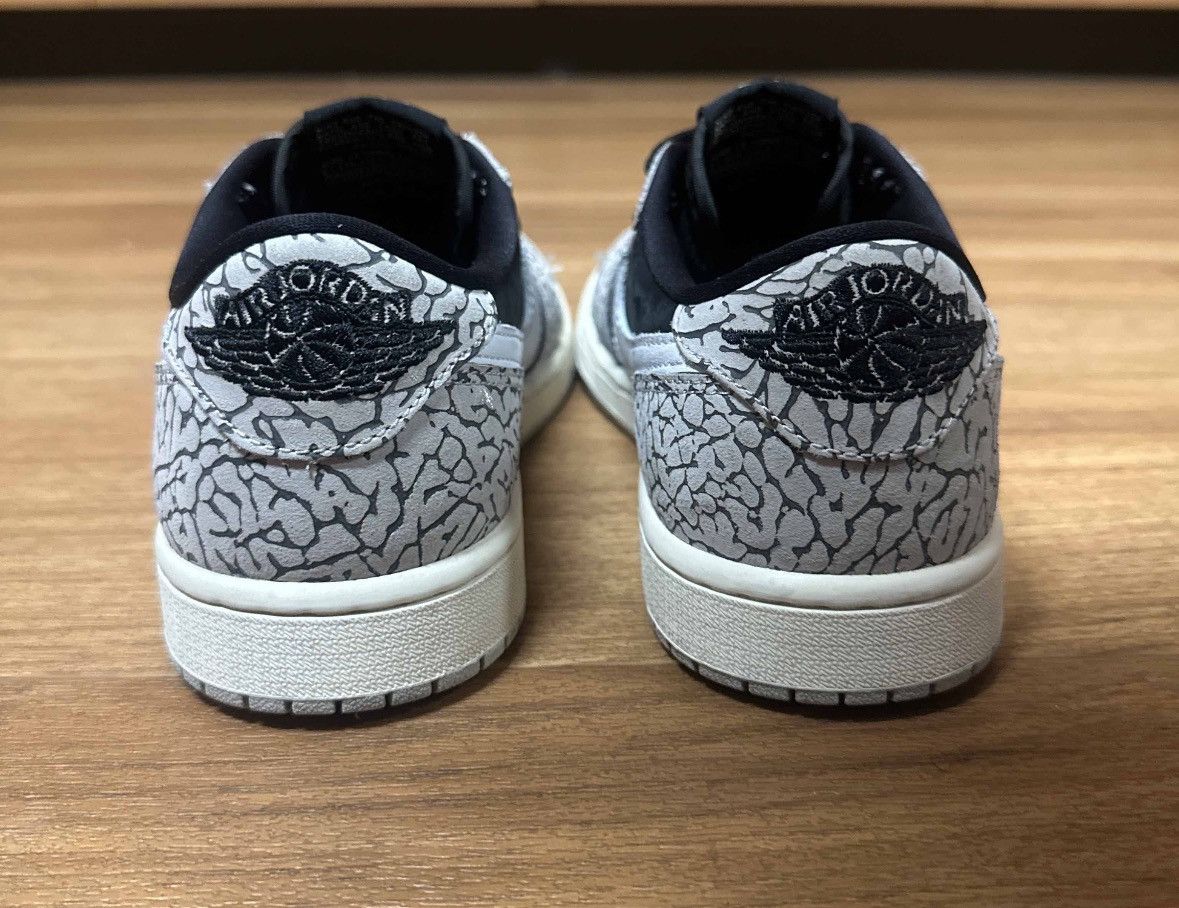 Jordan Brand × Nike Air Jordan 1 Retro OG Low Black Cement Size US 8 / EU 41 - 5 Thumbnail