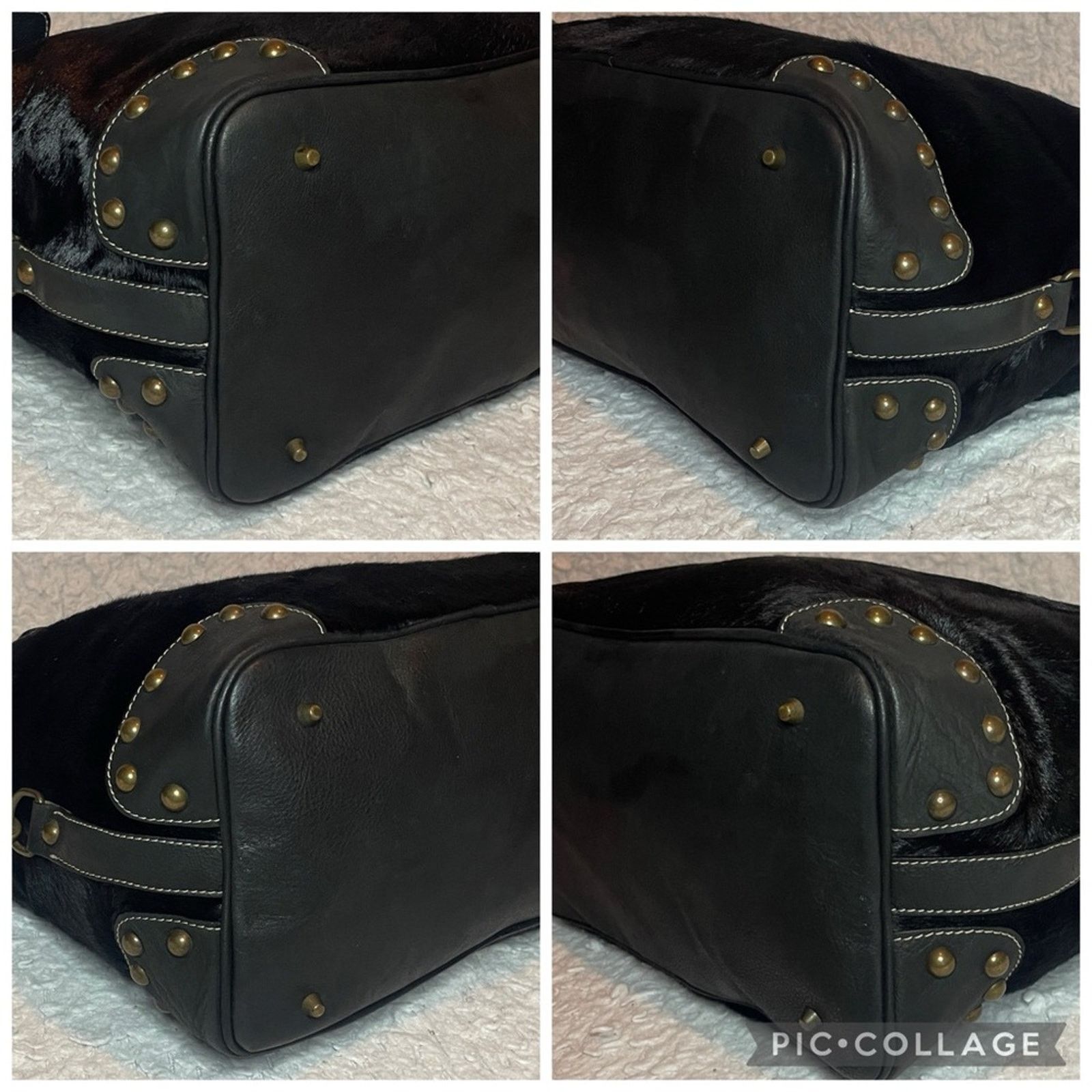 Other Guia’s Y2K Calf Hair Studded Tote Bag Black Size ONE SIZE - 13 Thumbnail