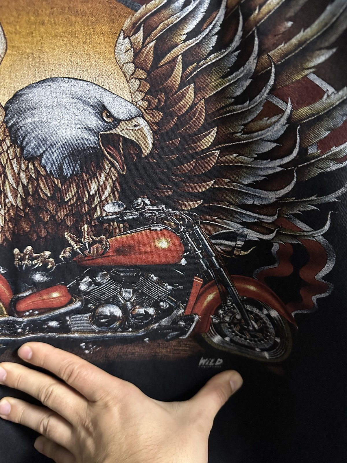 Other Rare Vintage T-Shirt Proud Riders Eagle and Motorcycle Size US XL / EU 56 / 4 - 5 Thumbnail