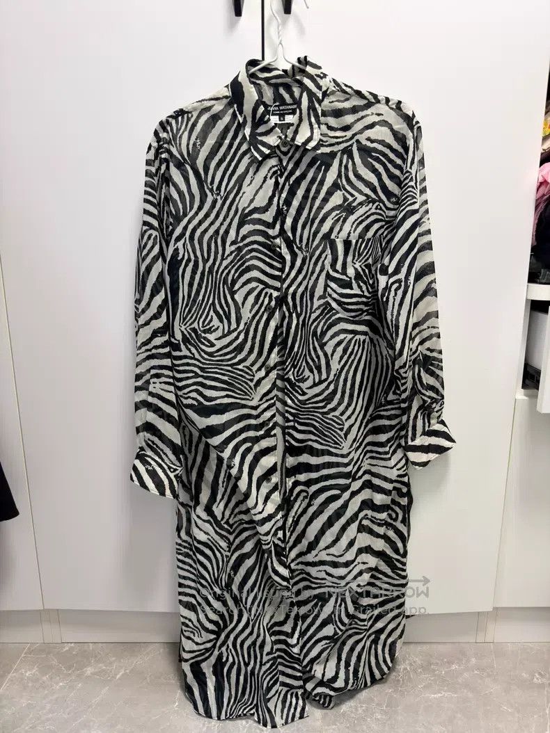 Junya Watanabe Junya Watanabe Zebra Print Long Shirt Size S / US 4 / IT 40 - 1 Thumbnail