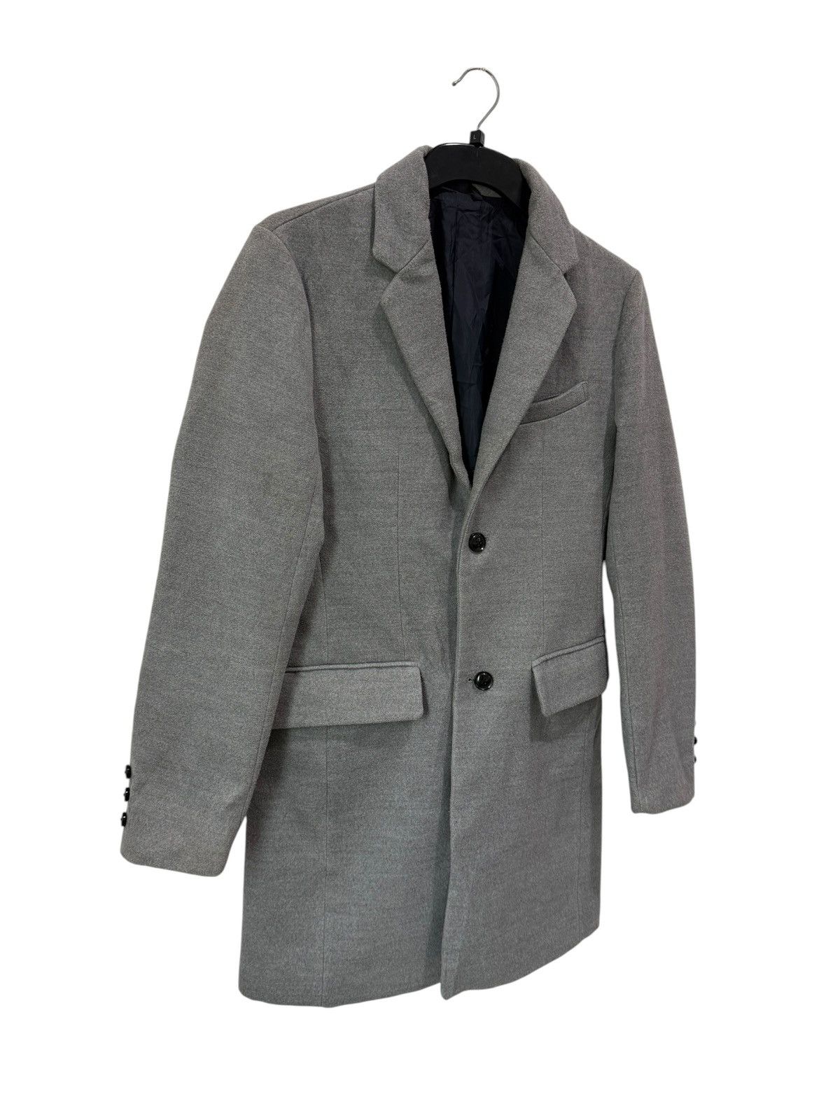 semanticdesign Semantic Design Minimal Grey Wool Single Breasted Overcoat Size M / US 6-8 / IT 42-44 - 2 Thumbnail
