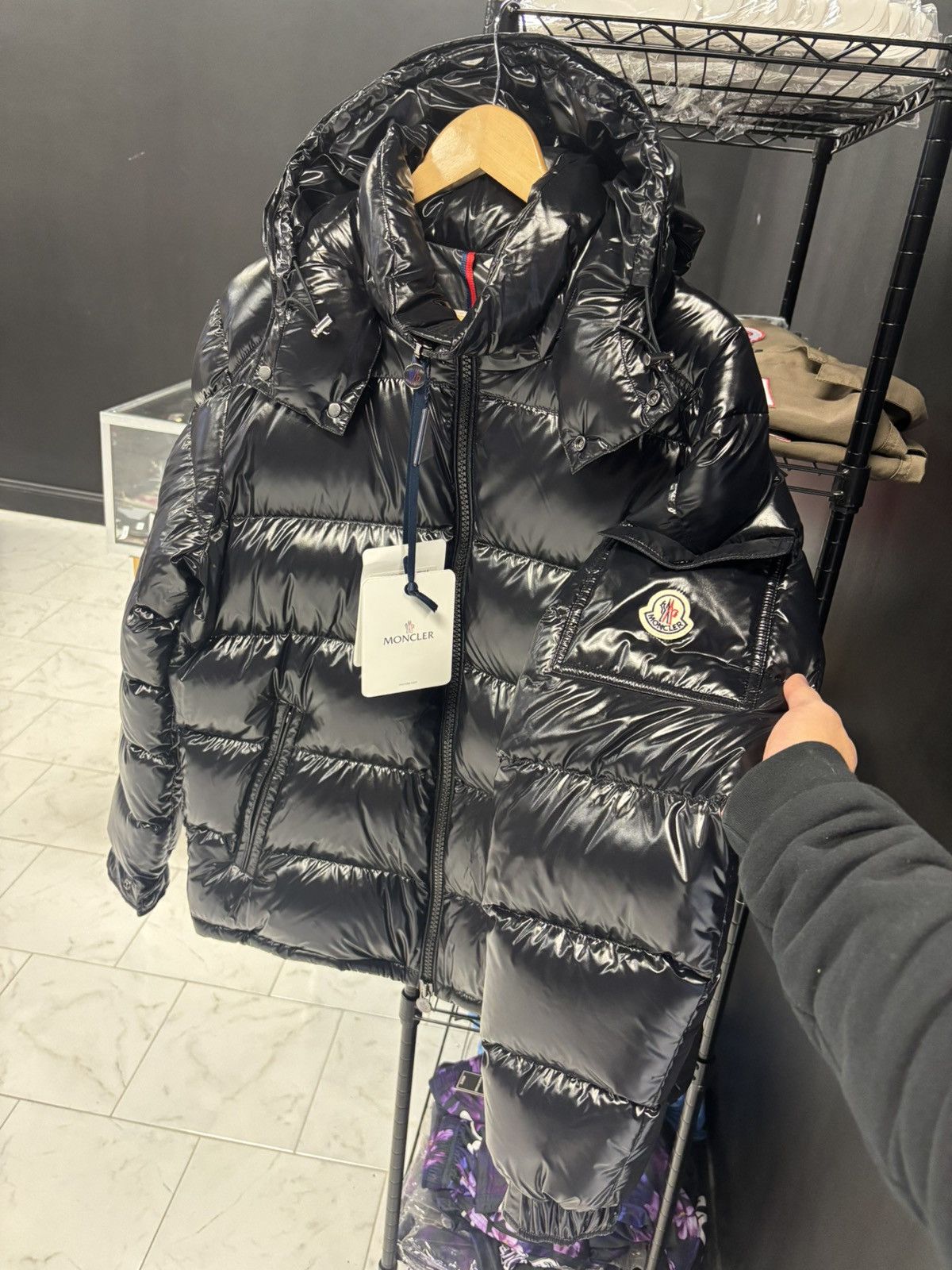 Moncler Moncler Maya Giubbotto jacket size 4 black Size US L / EU 52-54 / 3 - 2 Thumbnail