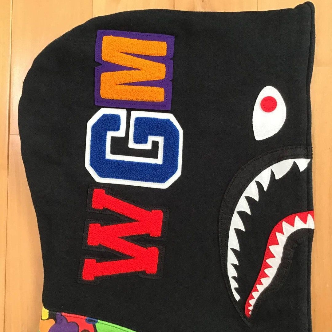 Bape BAPE Milo Multi camo Shark Full Zip Hoodie a bathing ape Size US XL / EU 56 / 4 - 4 Thumbnail
