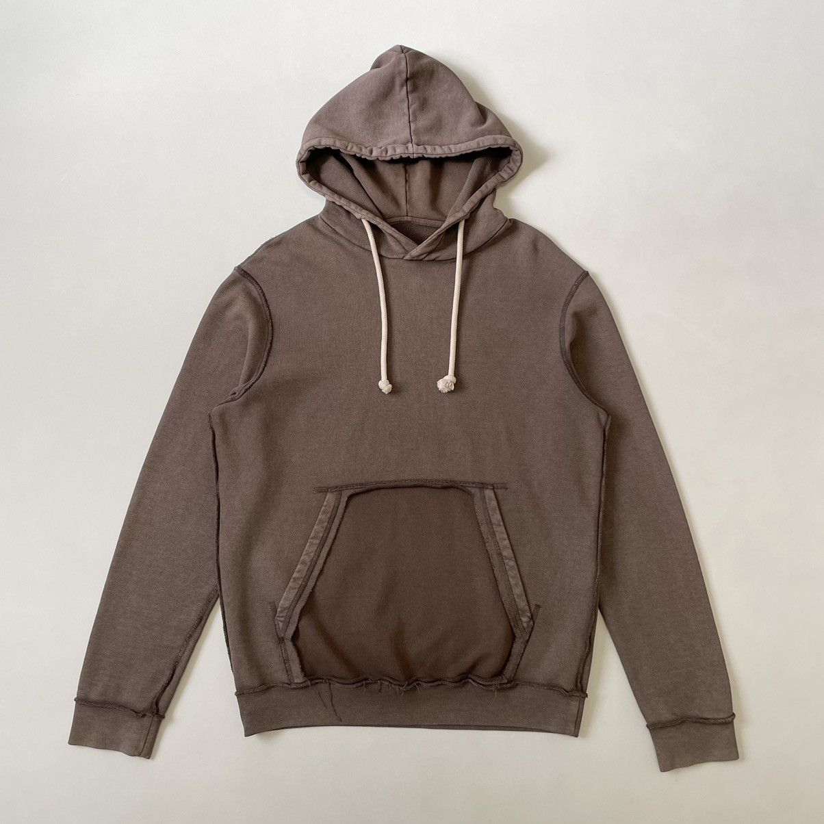 Maison Margiela S/S 19 Inside Out Seam Washed Cotton Hoodie Size US M / EU 48-50 / 2 - 1 Thumbnail