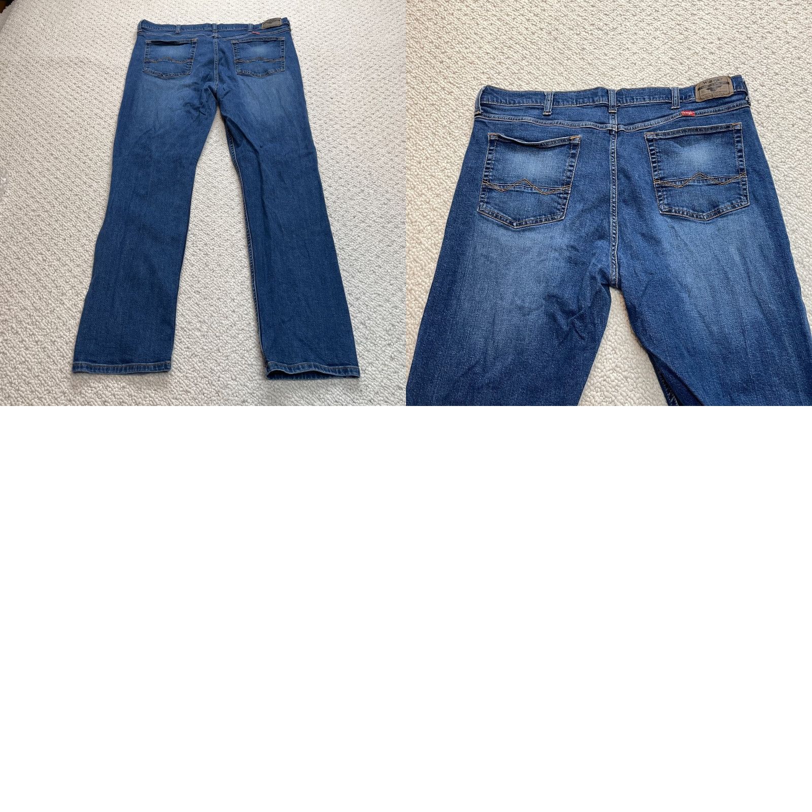 Wrangler Wrangler Jeans Regular Taper Mens Size 40 X 32 Medium Wash Denim High Rise Solid Size US 40 / EU 56 - 9 Thumbnail