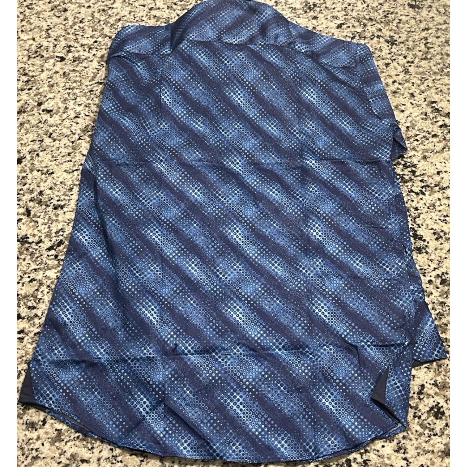 Vintage Absolute Rebellion Shirt Mens Medium Blue Geometric Slim Fit Long Sleeve Button-Up Shirt Size US M / EU 48-50 / 2 - 7 Thumbnail