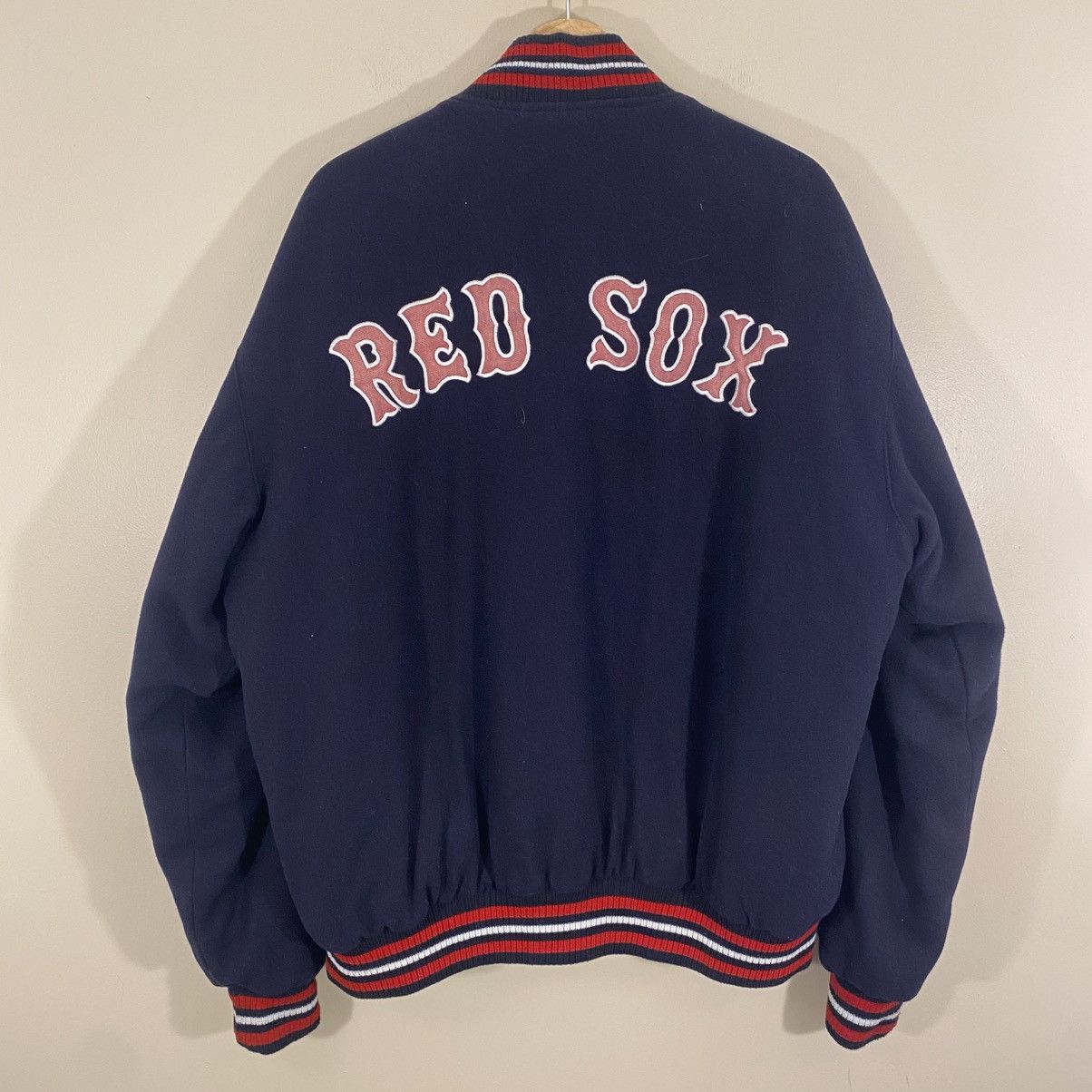 Jeff Hamilton × Vintage Vintage Jeff Hamilton Boston Red Sox Varsity Bomber Jacket Size US XL / EU 56 / 4 - 2 Thumbnail