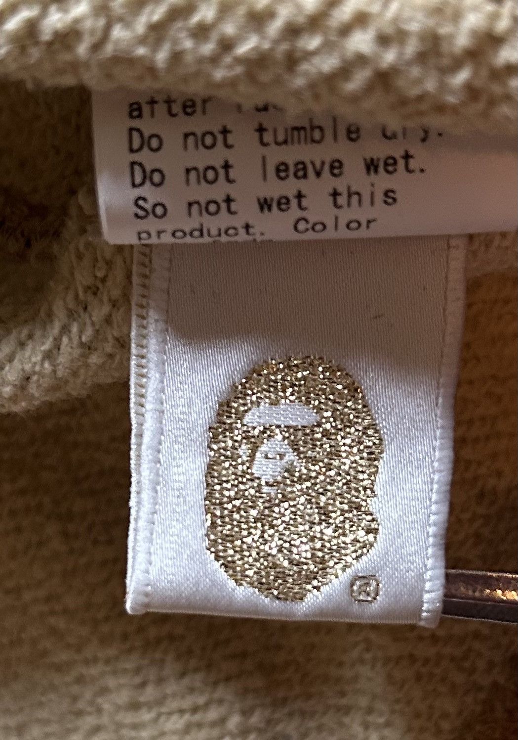Bape Bape Nigo Era Beige Tan Full Zip Hoodie Size US M / EU 48-50 / 2 - 8 Thumbnail