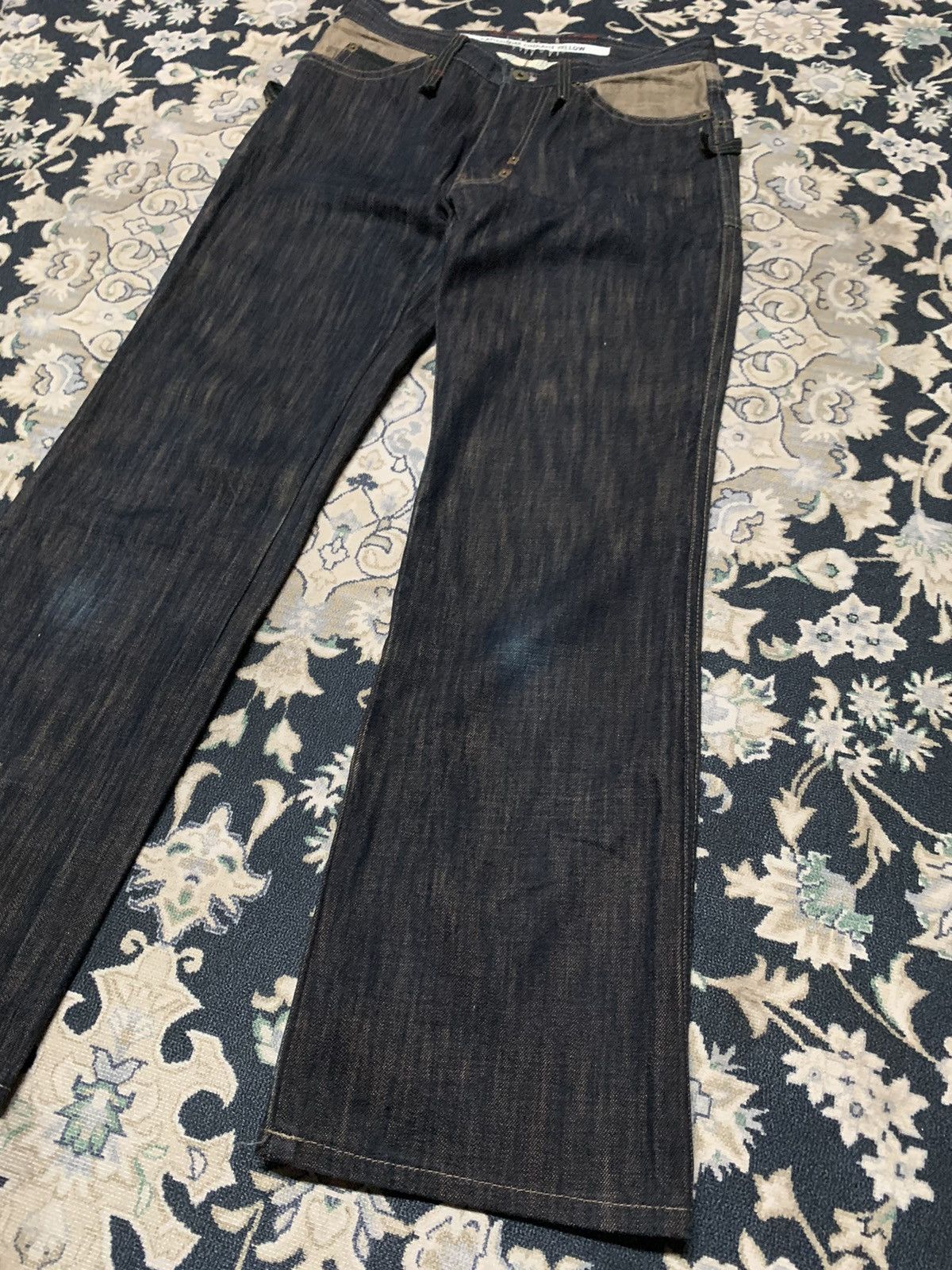 Japanese Brand JAPANESE BRAND KAMISHIMA CHINAMI YELLOW FLAREJEANS Size US 30 / EU 46 - 3 Thumbnail