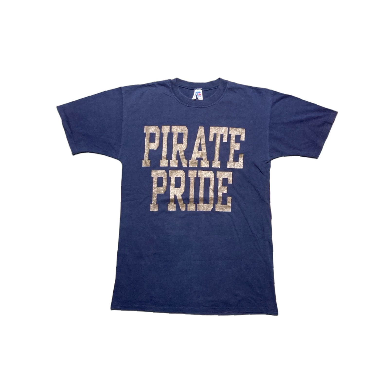 Russell Athletic VINTAGE 80s Russell Athletic T-Shirt Pirate Pride Blue Cotton XL Tall Men Shirt Size US XL / EU 56 / 4 - 1 Thumbnail