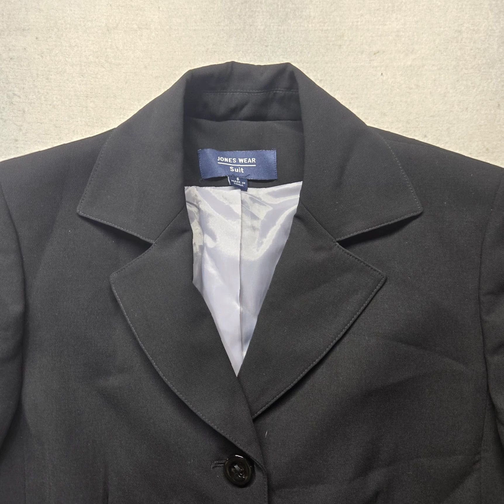 Vintage VINTAGE Jones Wear Blazer Shirt Adult Women Black Regular Size 6 Single-Breasted Stretch Jacket Women Black 6 Size M / US 6-8 / IT 42-44 - 2 Thumbnail
