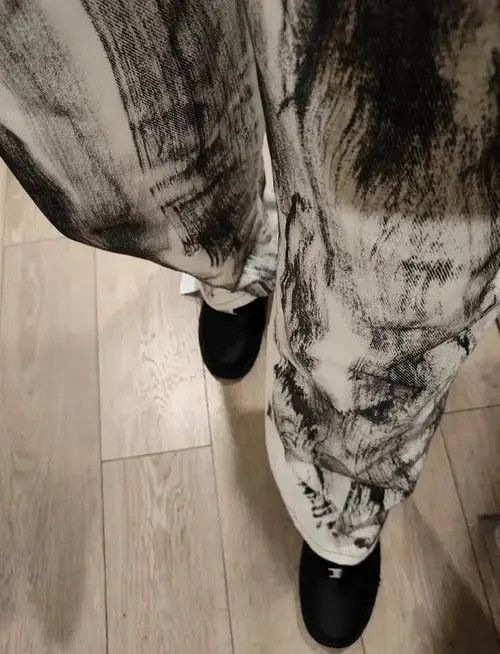 Jean Horiko x Kouda Avant garde fashion painted jeans pants Size US 30 / EU 46 - 7 Thumbnail