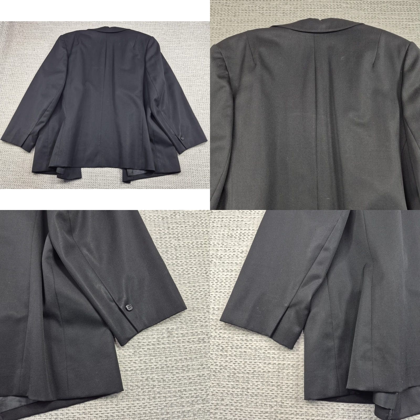 Pendleton VINTAGE Pendleton Black Wool Sport Coat Blazer Womens 24W Plus Notch Lapel One-Button Single-Breasted Lined Tailored Dry Clean Only Men? Size 4XL / US 24-26 - 8 Thumbnail
