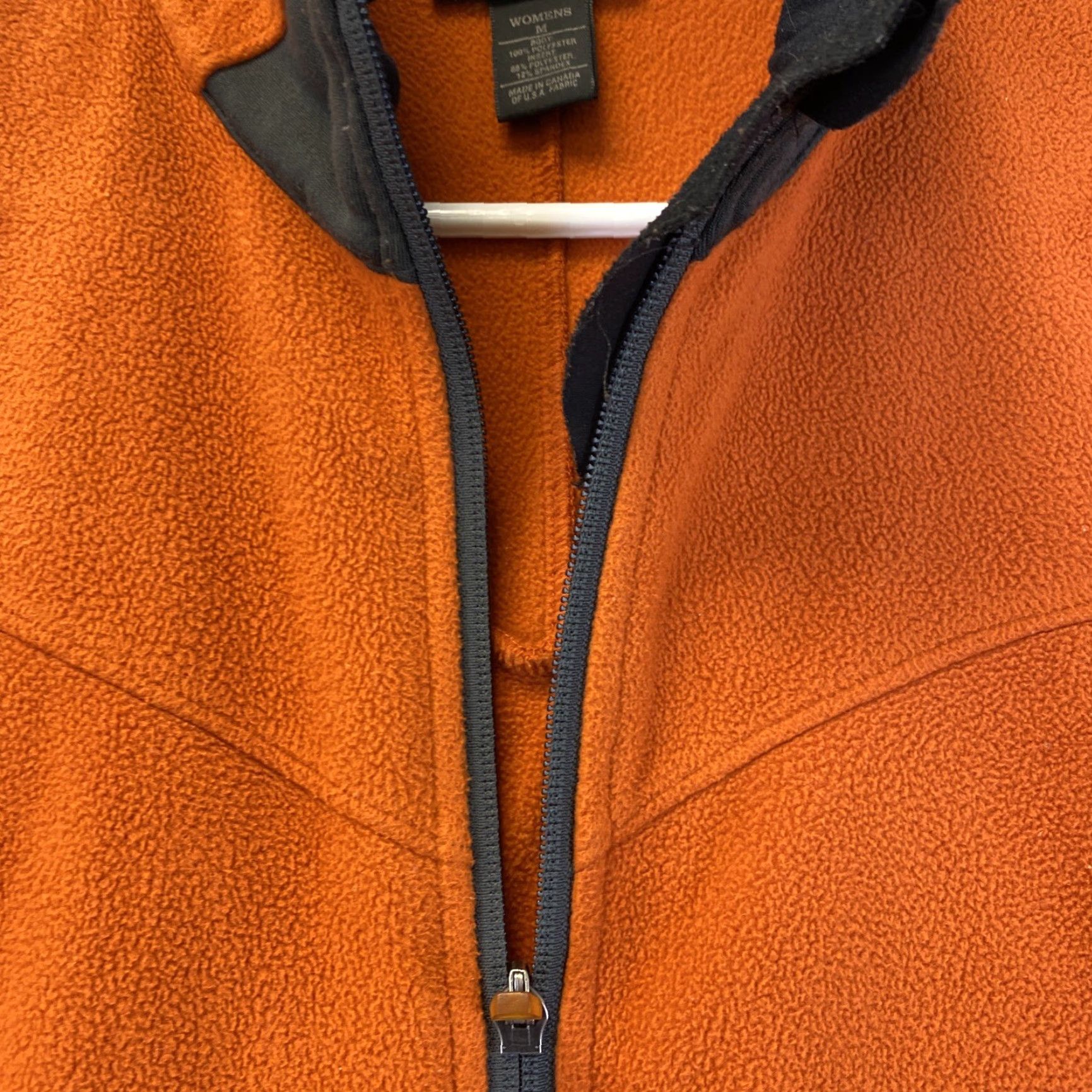 Vintage REI Full Zip Fleece Jacket Women's Medium Orange Pockets Zipper Logo Black / 72-28 Size M / US 6-8 / IT 42-44 - 4 Thumbnail